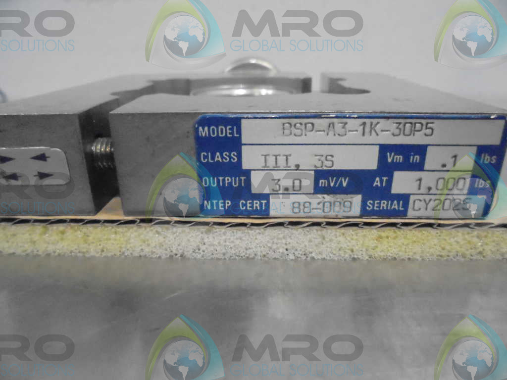 REVERE TRANSDUCERS BSP-A3-1K-30P5 LOAD CELL 1Klbs *NEW NO BOX*