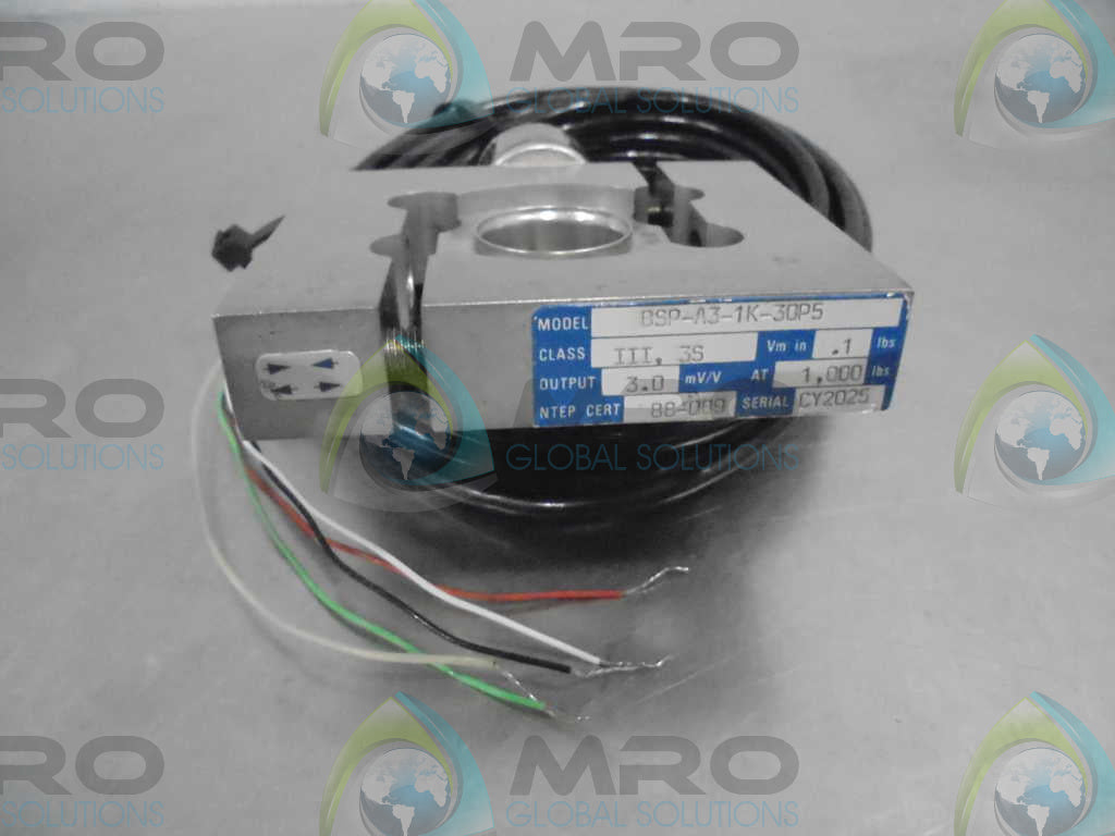 REVERE TRANSDUCERS BSP-A3-1K-30P5 LOAD CELL 1Klbs *NEW NO BOX*