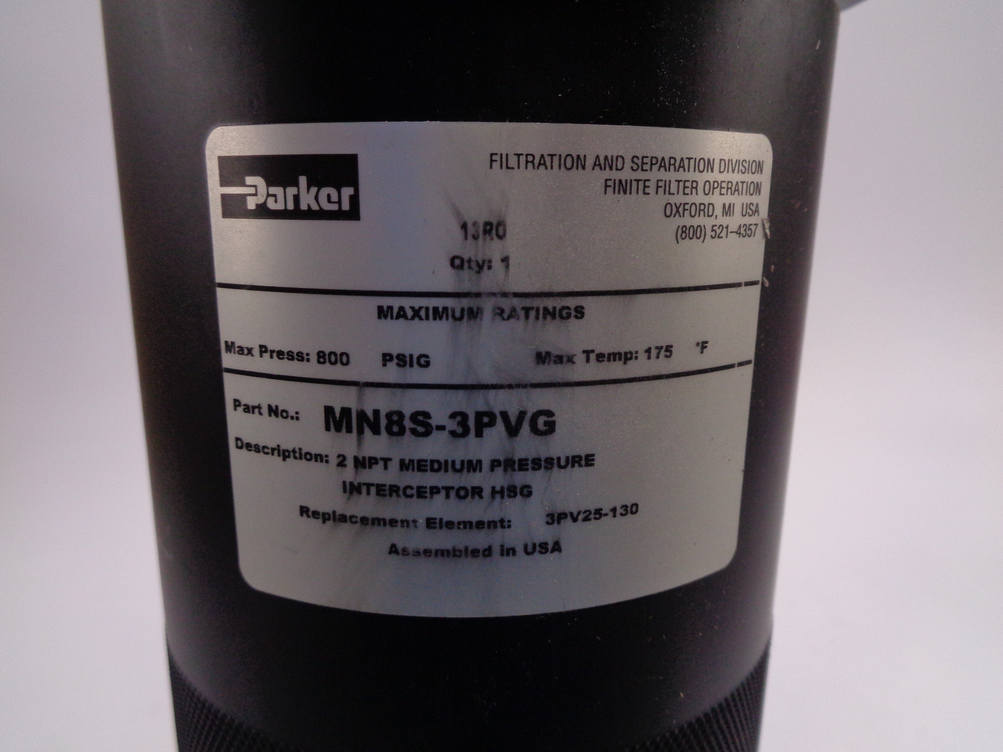 PARKER MN8S-3PVG NSNP