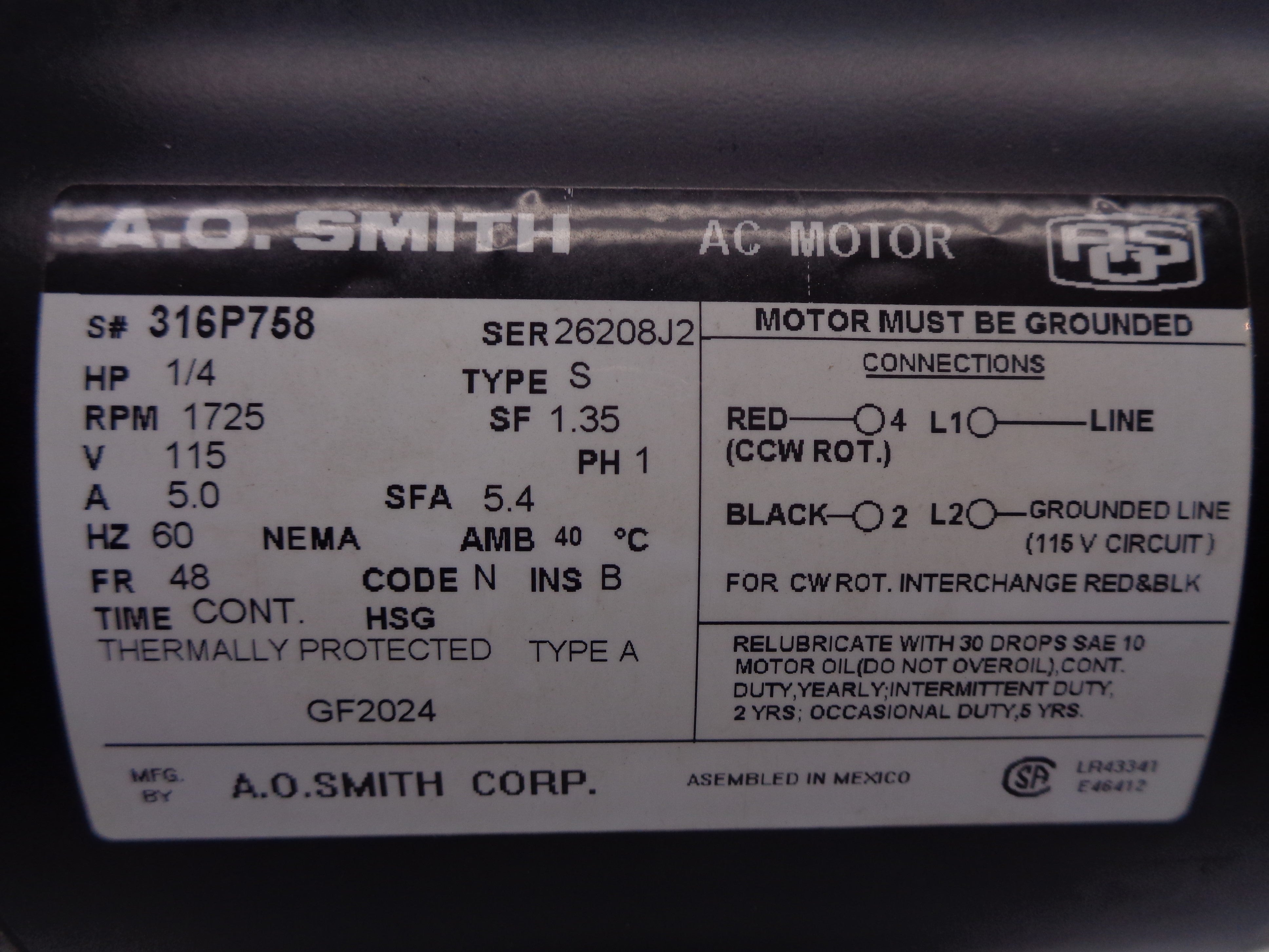A.O SMITH GF2024 NSNP