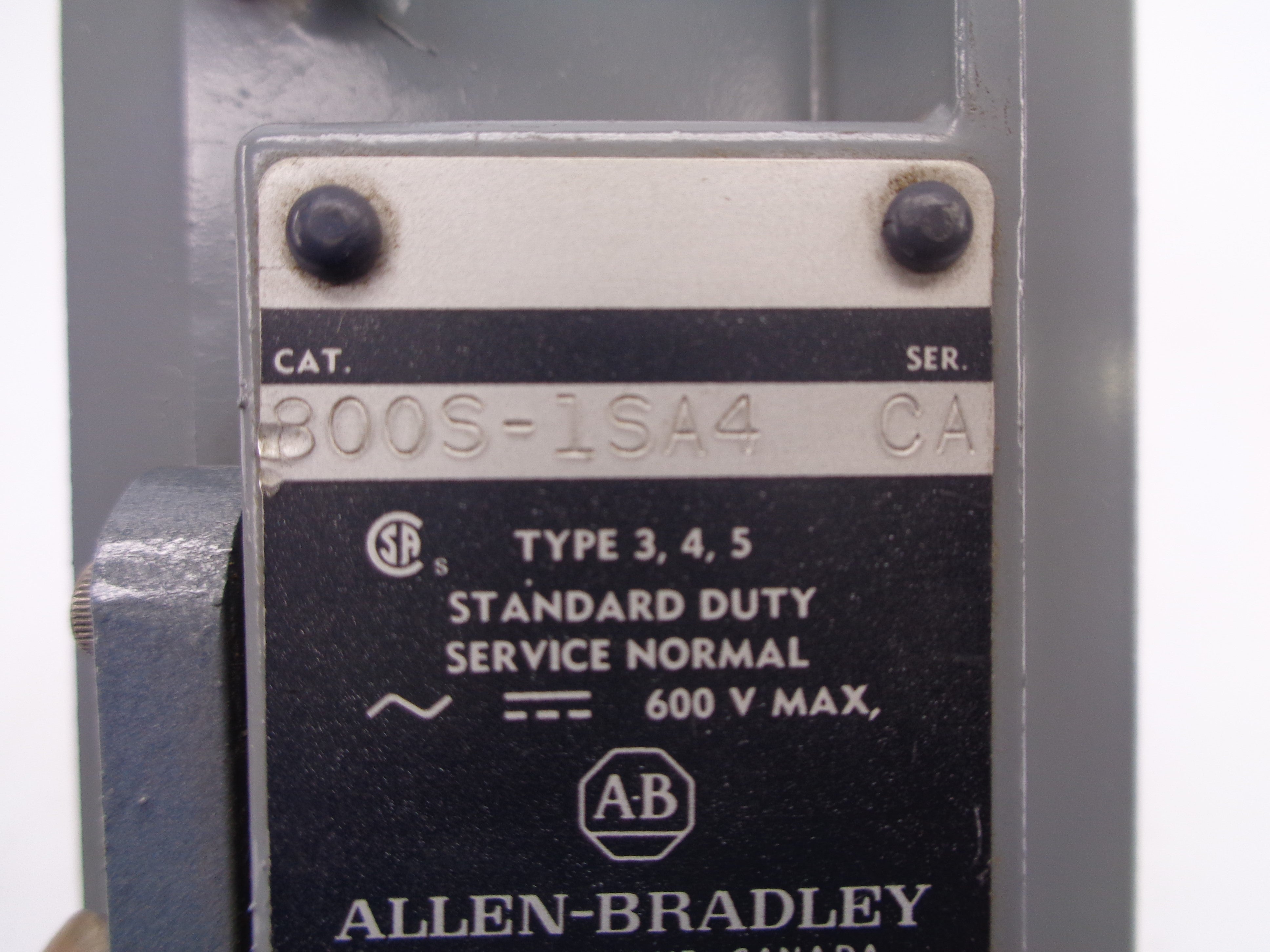 INDUSTRIAL SPARE PART 800S-1SA4 SER. CA NSNP