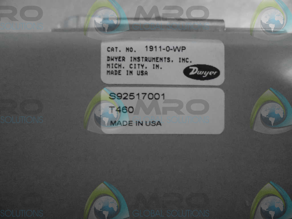 DWYER INSTRUMENTS INC. 1911-0-WP SER.1900 PRESSURE SWITCH *NEW IN BOX*