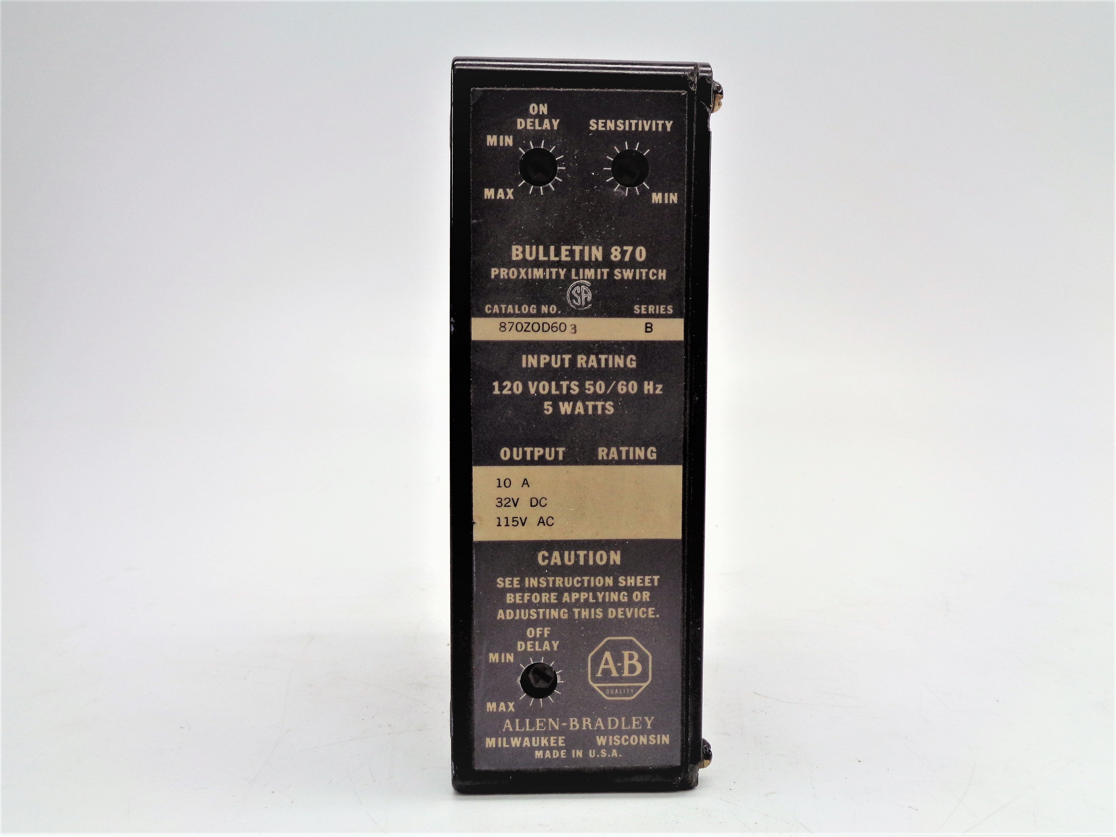 INDUSTRIAL SPARE PART 870ZOD603 SER. B UNMP