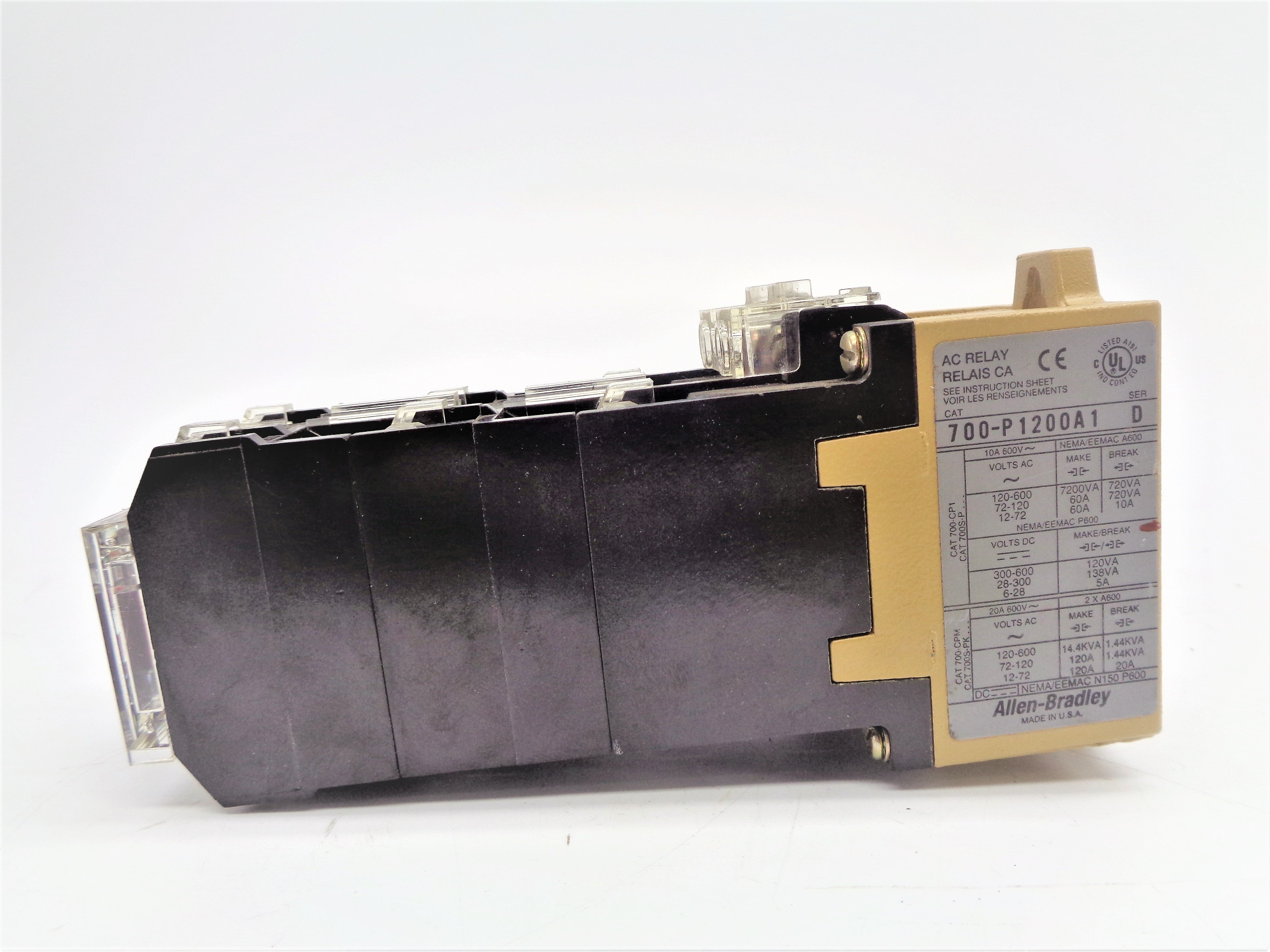 INDUSTRIAL SPARE PART 700-P1200A1 10A 120V SER. D (AS PICTURED) NSNP