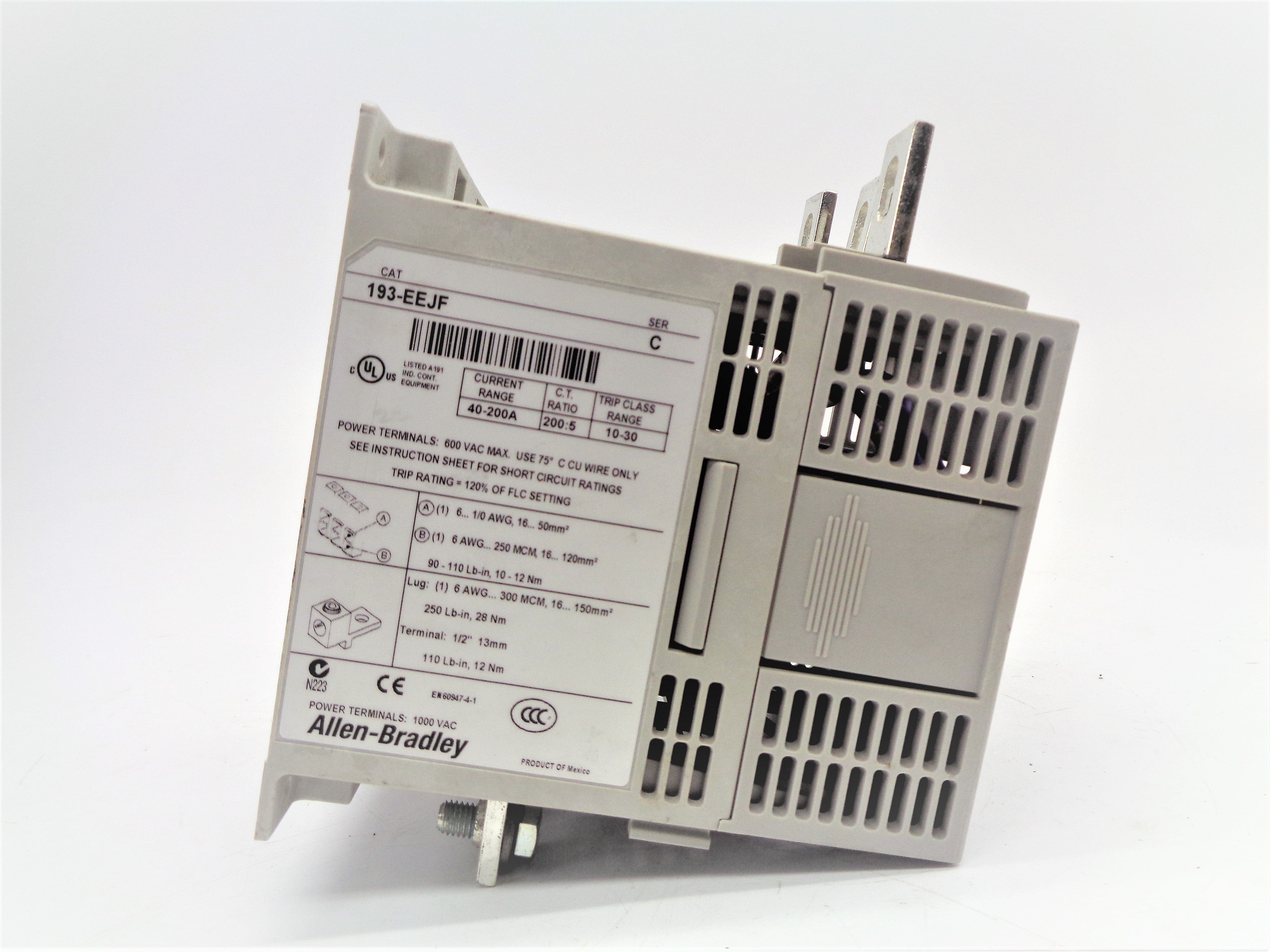 ALLEN BRADLEY 193-EEJF 200A 600V SER. C NSNP