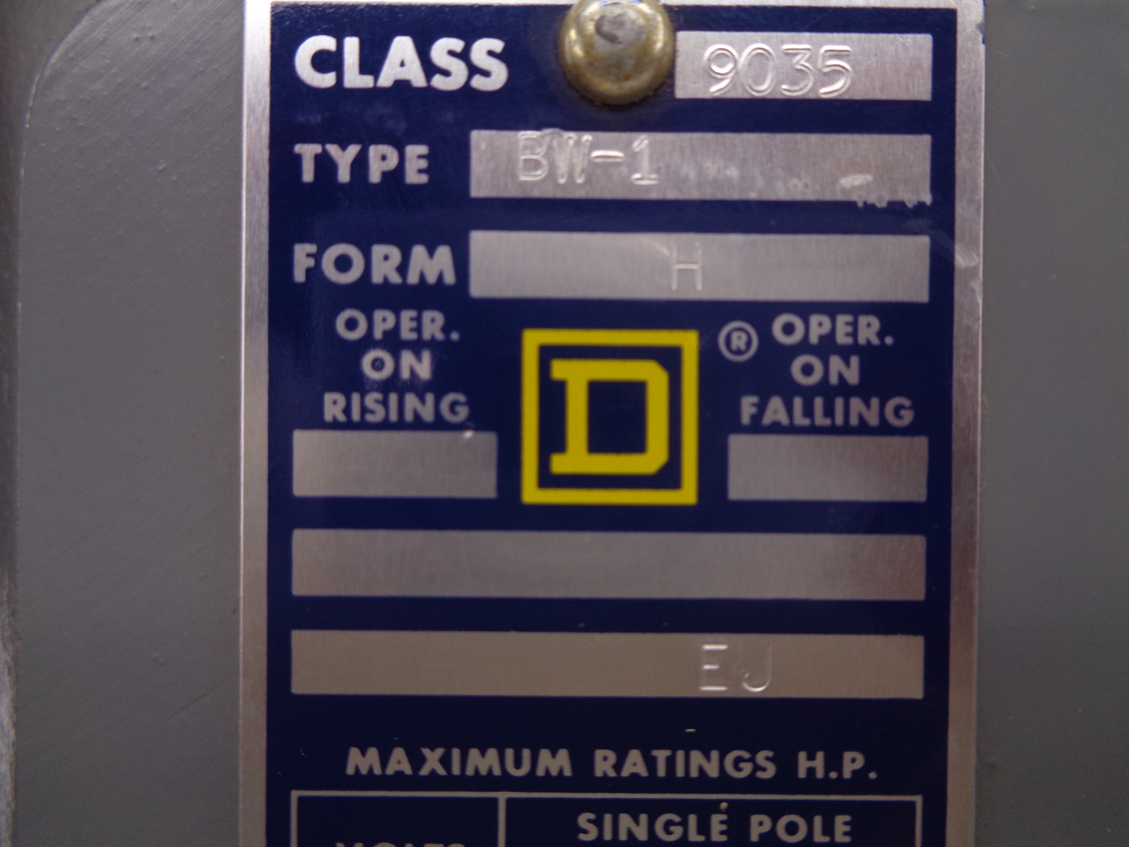 SQUARE D 9035BW-1 NSNP