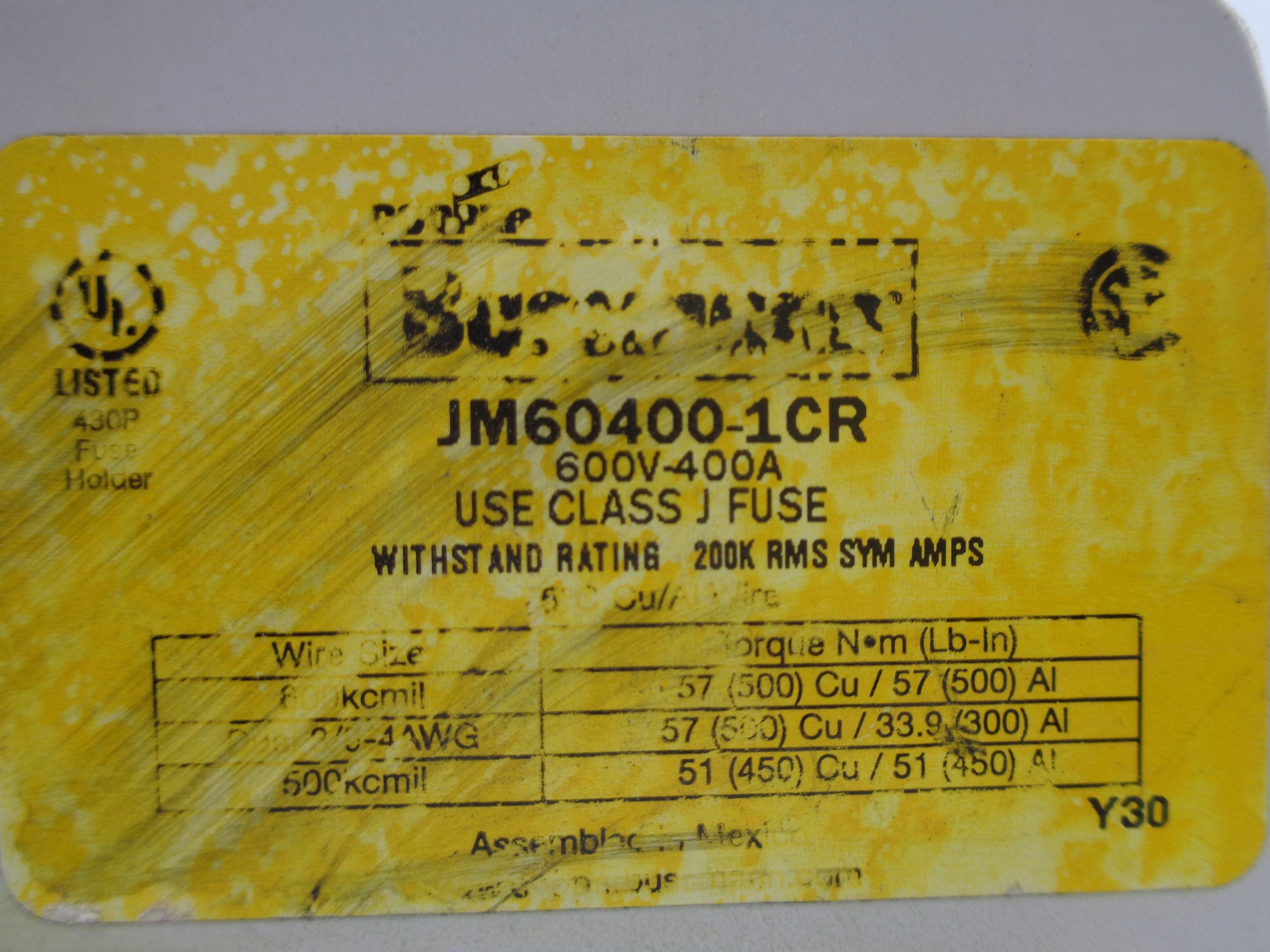 BUSSMANN JM60400-1CR NSNP