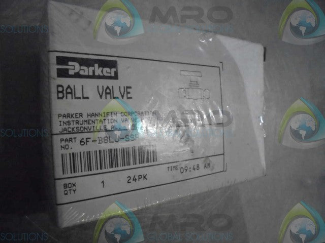 PARKER 6F-B8LJ-SSP BALL VALVE *FACTORY SEALED*