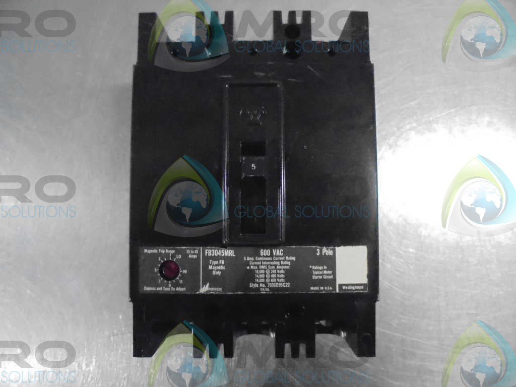 WESTINGTONHOUSE FB3045MRL STARTER CIRCUIT BREAKER *NEW NO BOX*