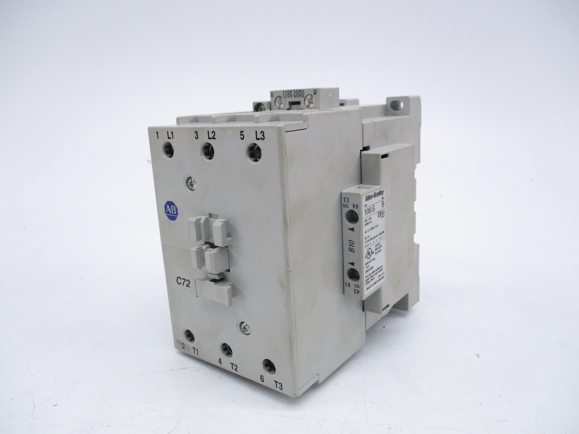 ALLEN BRADLEY 100-C72D10 SER. B 120V (BR/WH) NSMP
