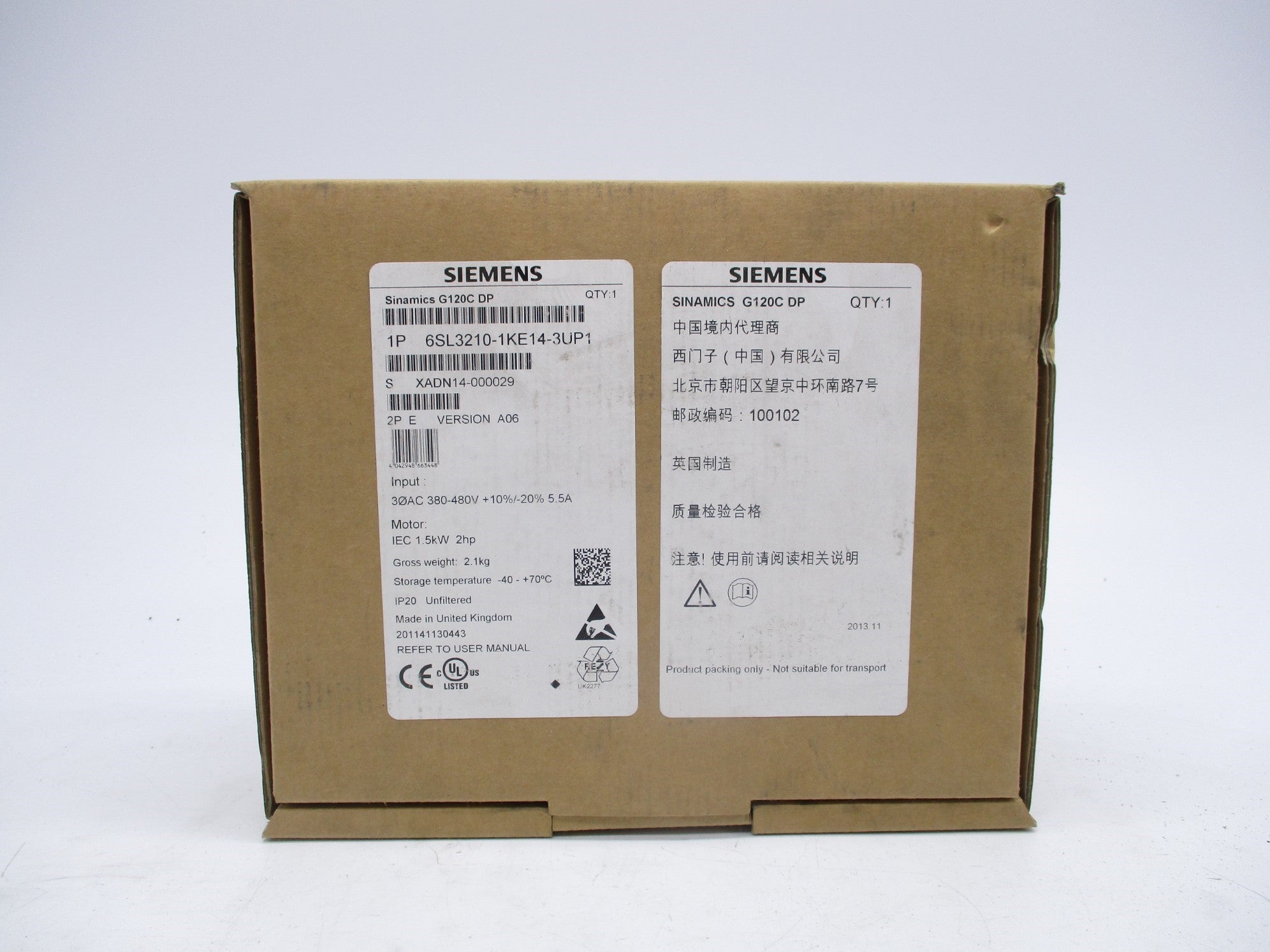 SIEMENS 6SL3210-1KE14-3UP1 NSMP