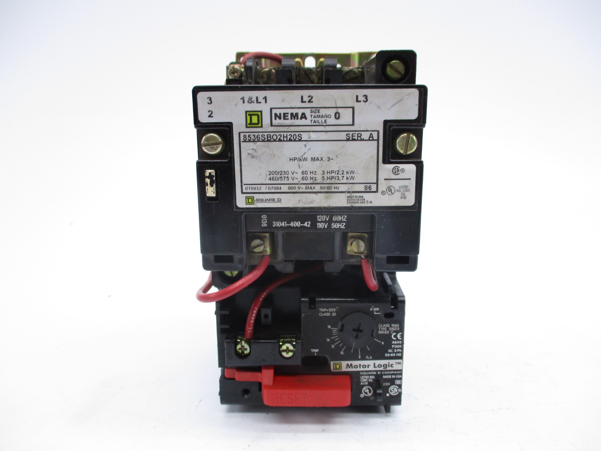 SQUARE D 8536SBO2H20S SER. A 110-120V 6-18A UNMP
