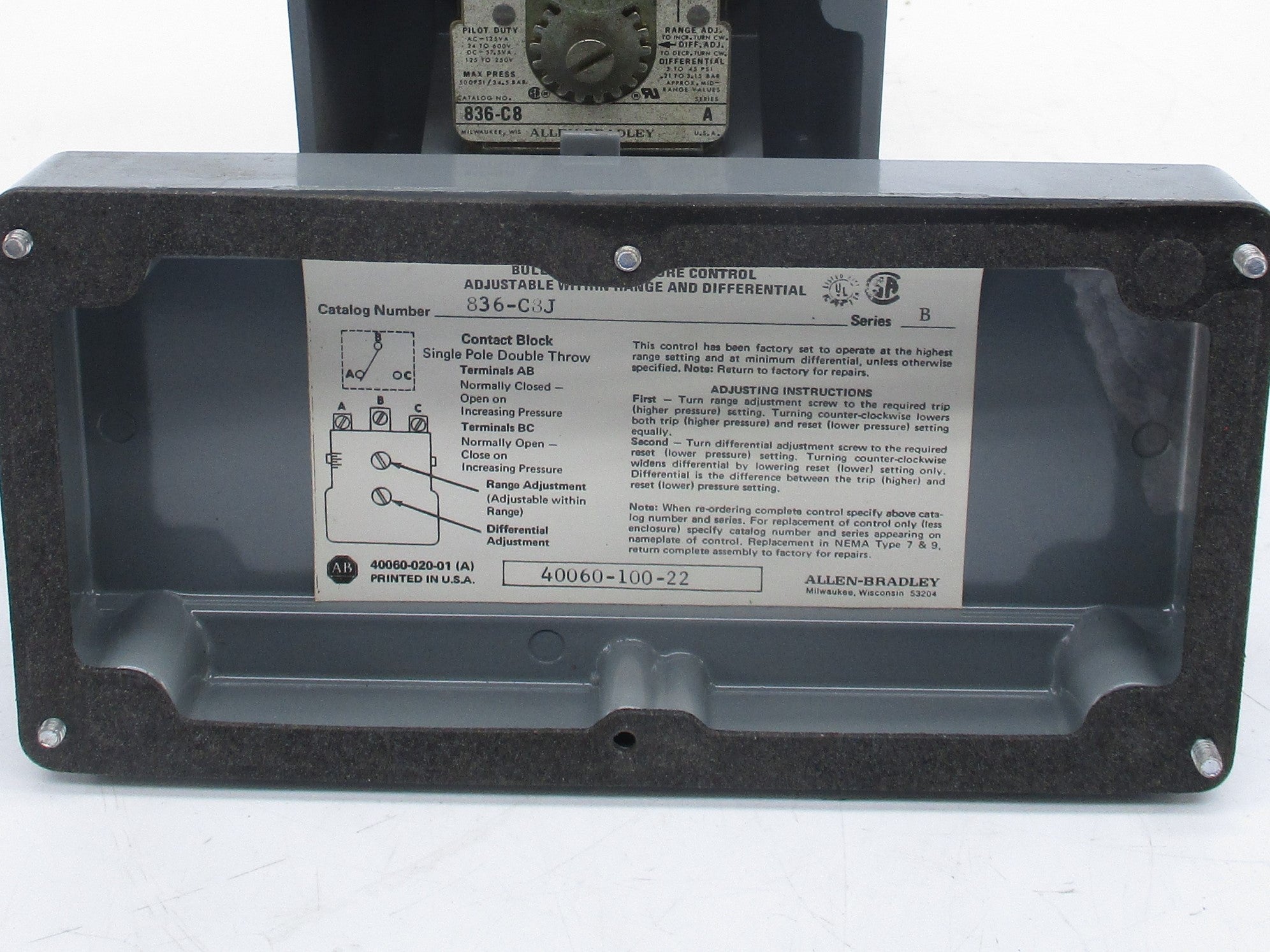 INDUSTRIAL SPARE PART 836-C3J SER. B NSNP