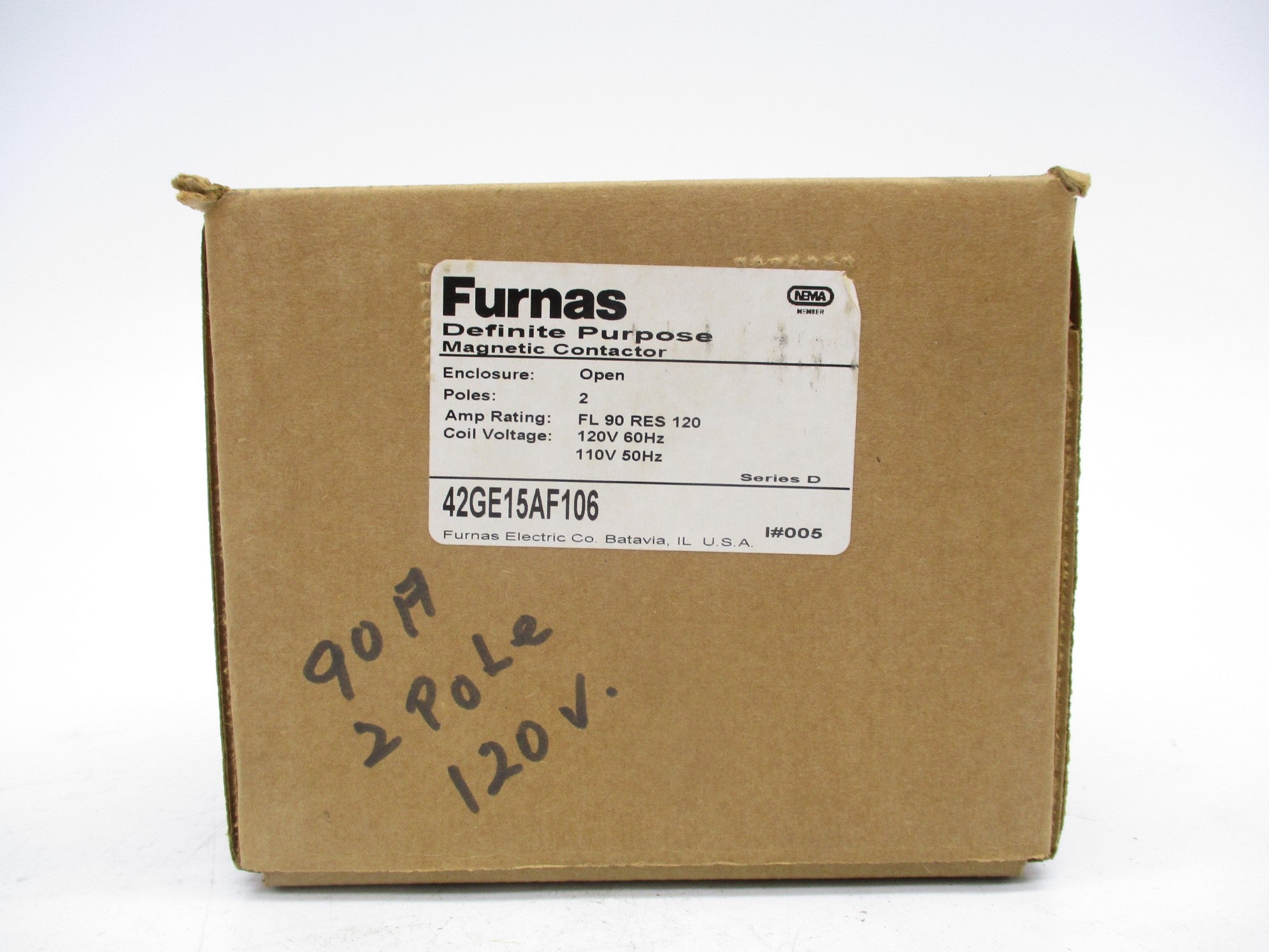 FURNAS 42GE15AF106 SER. D 120V NSMP