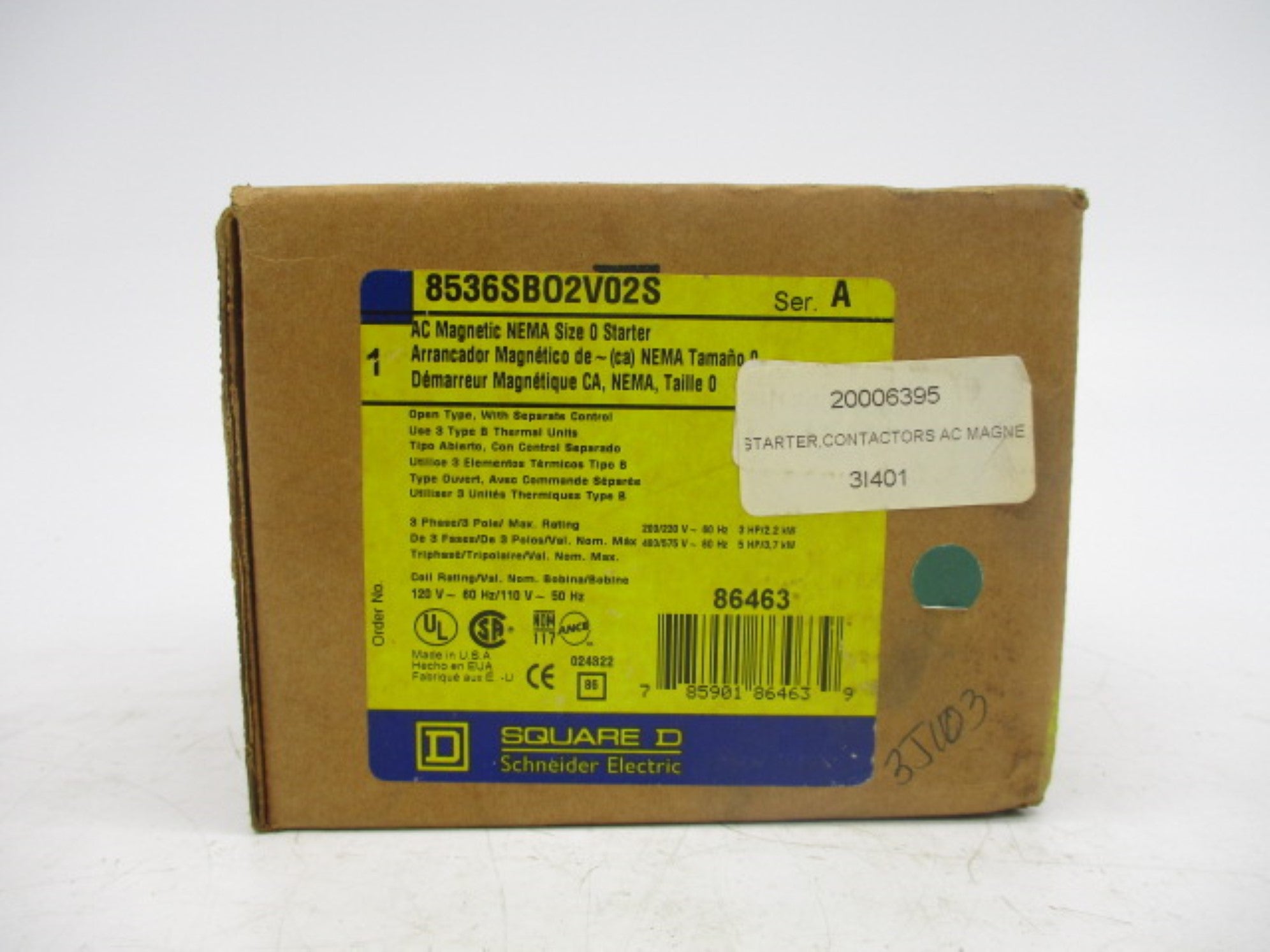 SQUARE D 8536SBO2V02S SER. A NSMP