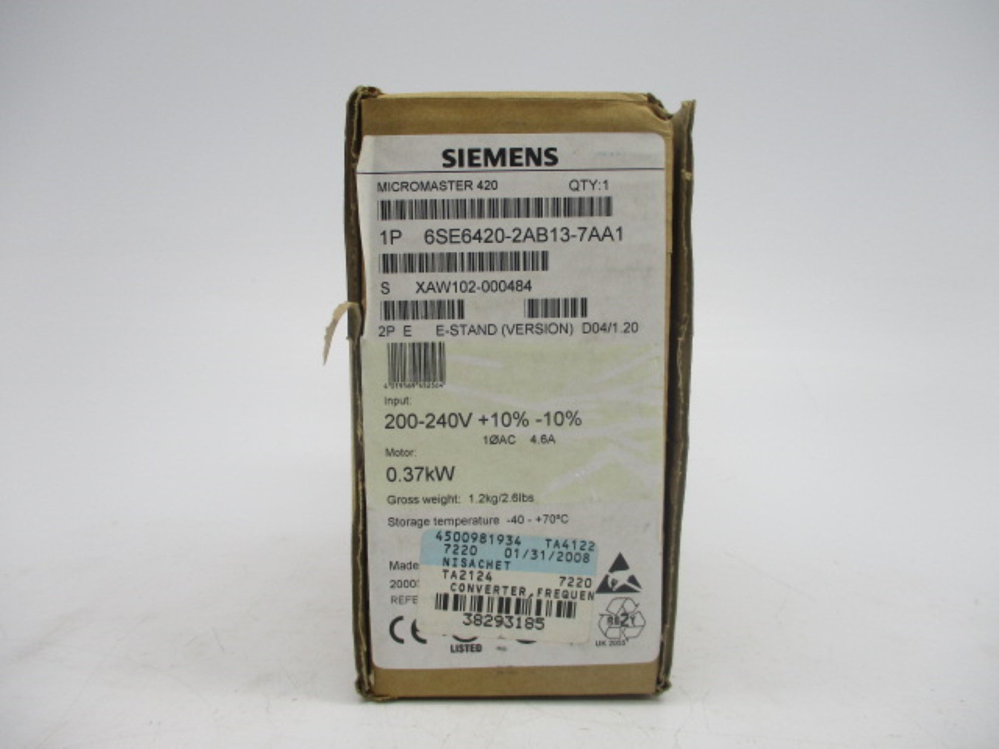 SIEMENS 6SE6420-2AB13-7AA1 NSMP