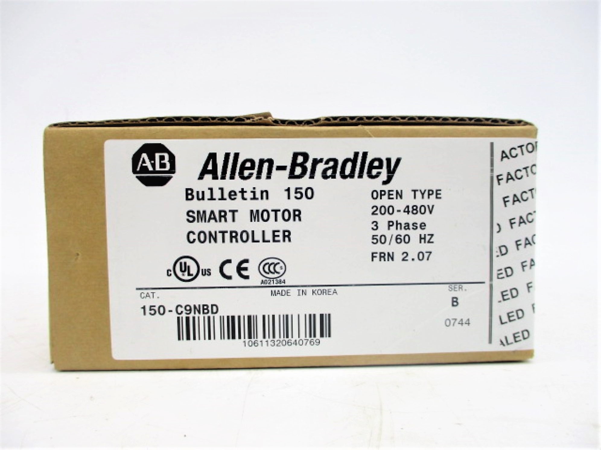 ALLEN BRADLEY 150-C9NBD SER. B F/W 2.07  (BR/WH) NSFS