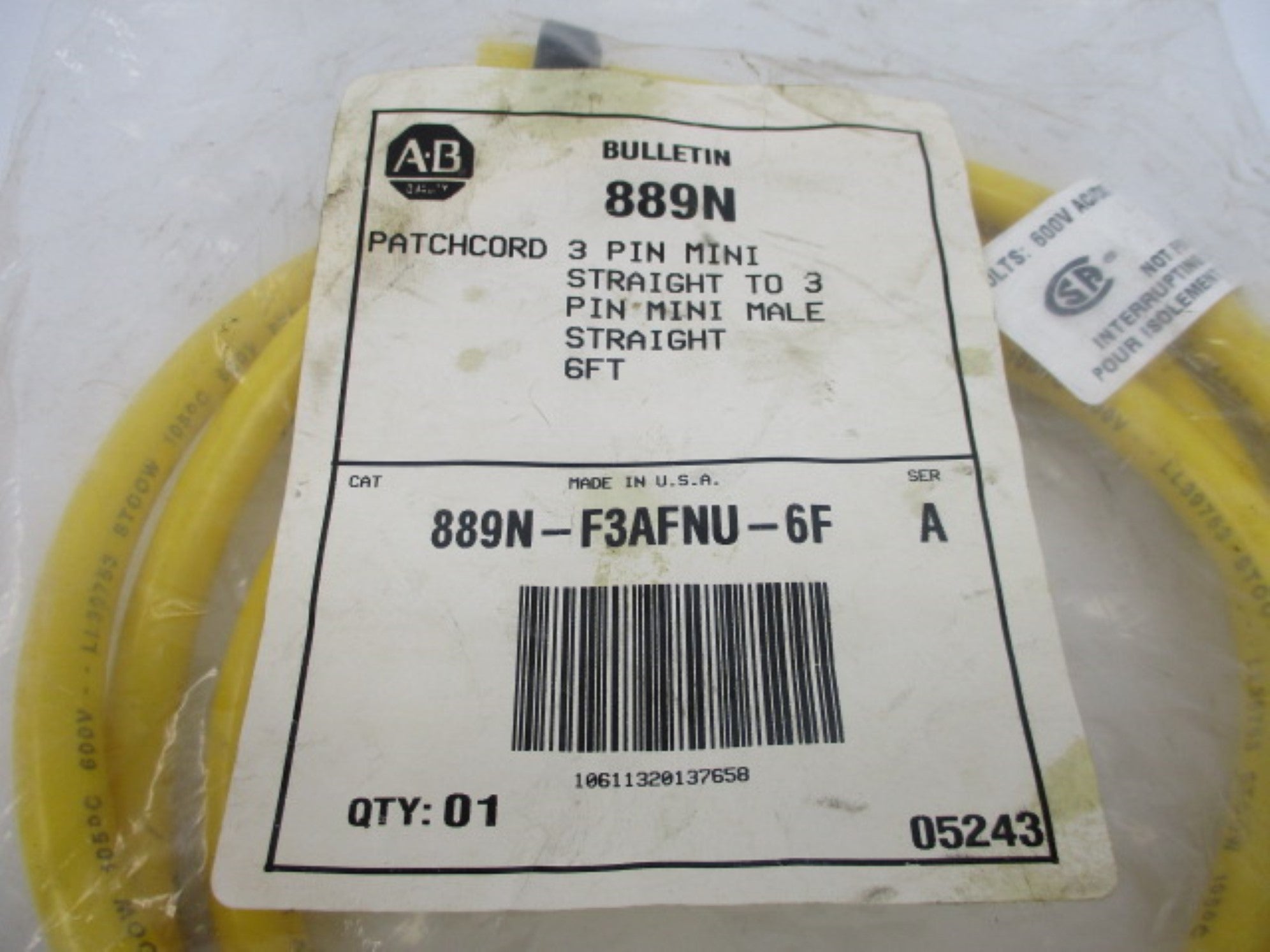 ALLEN BRADLEY 889N-F3AFNU-6F SER. A NSMP