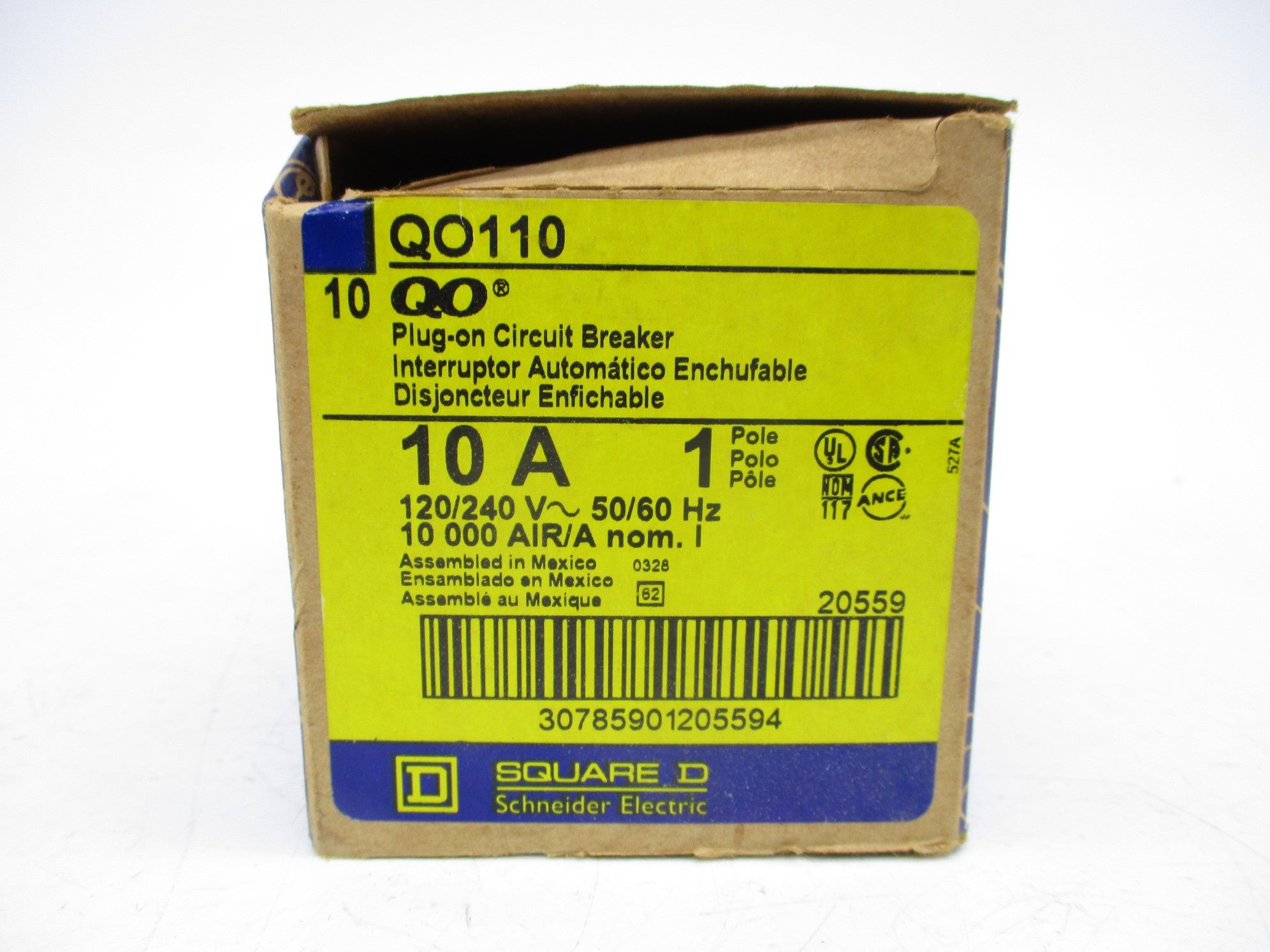 SQUARE D QO110 10A 240V (PKG OF 10) NSMP