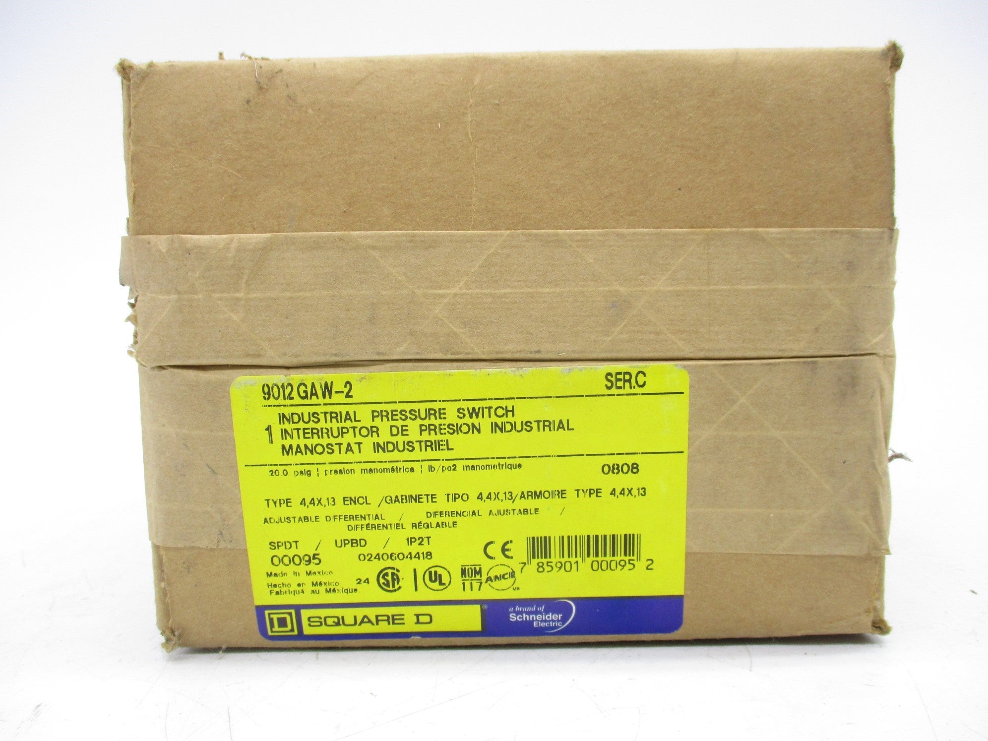 SQUARE D 9012GAW2 SER. C 1-40PSIG NSMP
