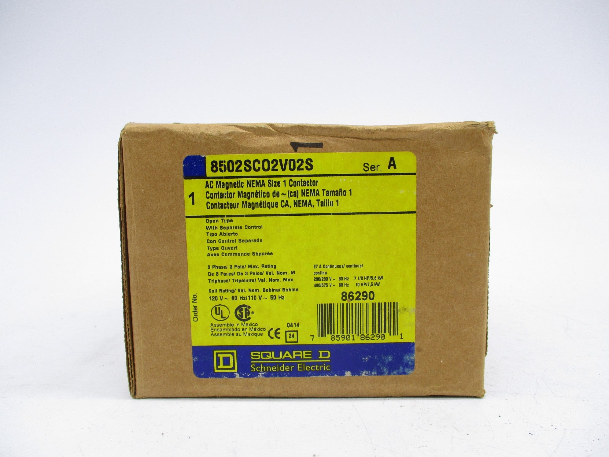 SQUARE D 8502SCO2V02S SER. A 110/120V NSMP