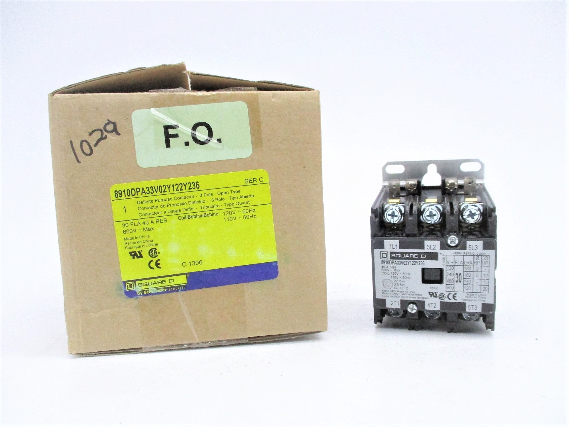 SQUARE D 8910DPA33V02Y122Y236 SER. C 120V NSMP