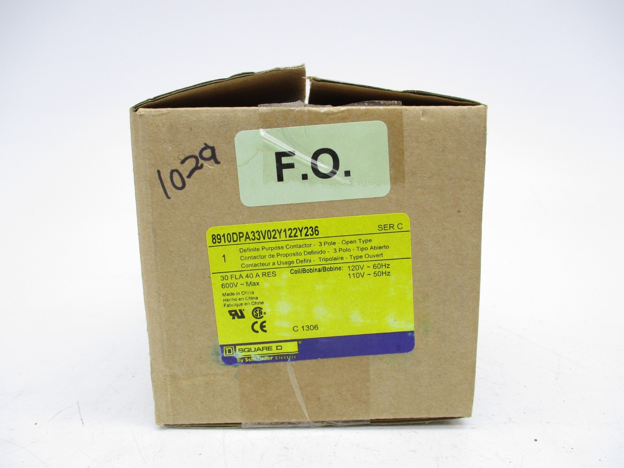 SQUARE D 8910DPA33V02Y122Y236 SER. C 120V NSMP