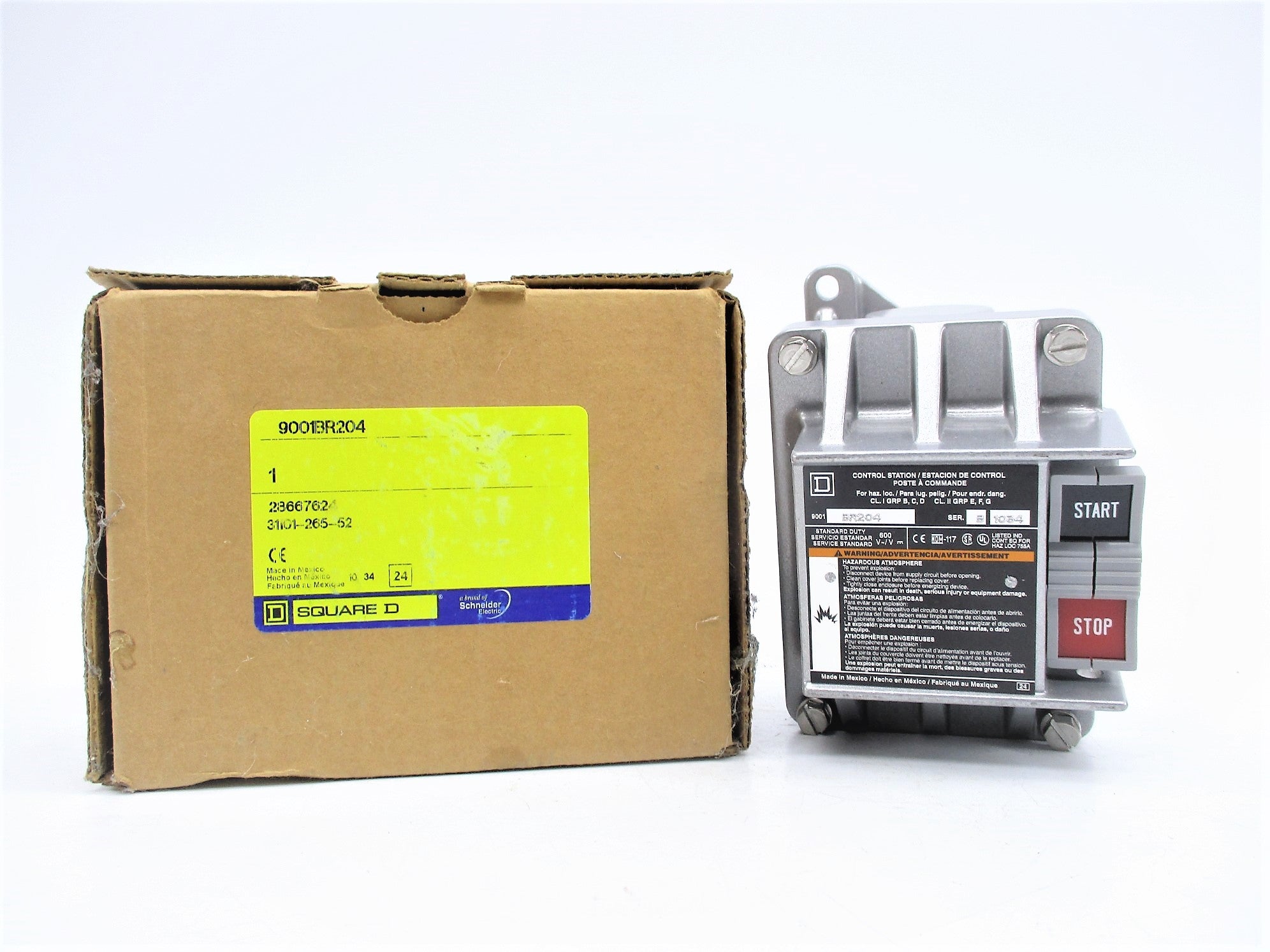 SQUARE D 9001BR204 SER. B 600V NSMP