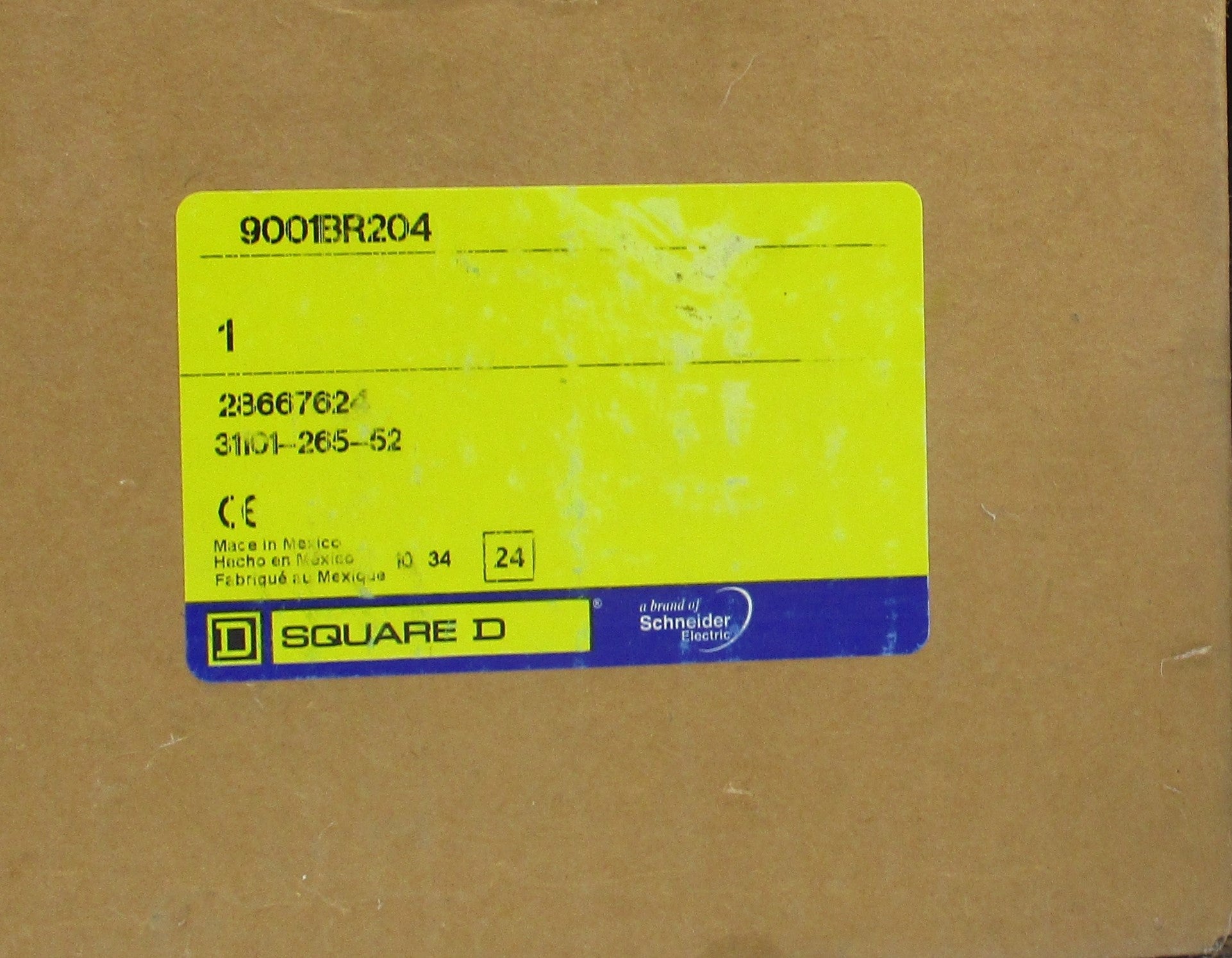 SQUARE D 9001BR204 SER. B 600V NSMP