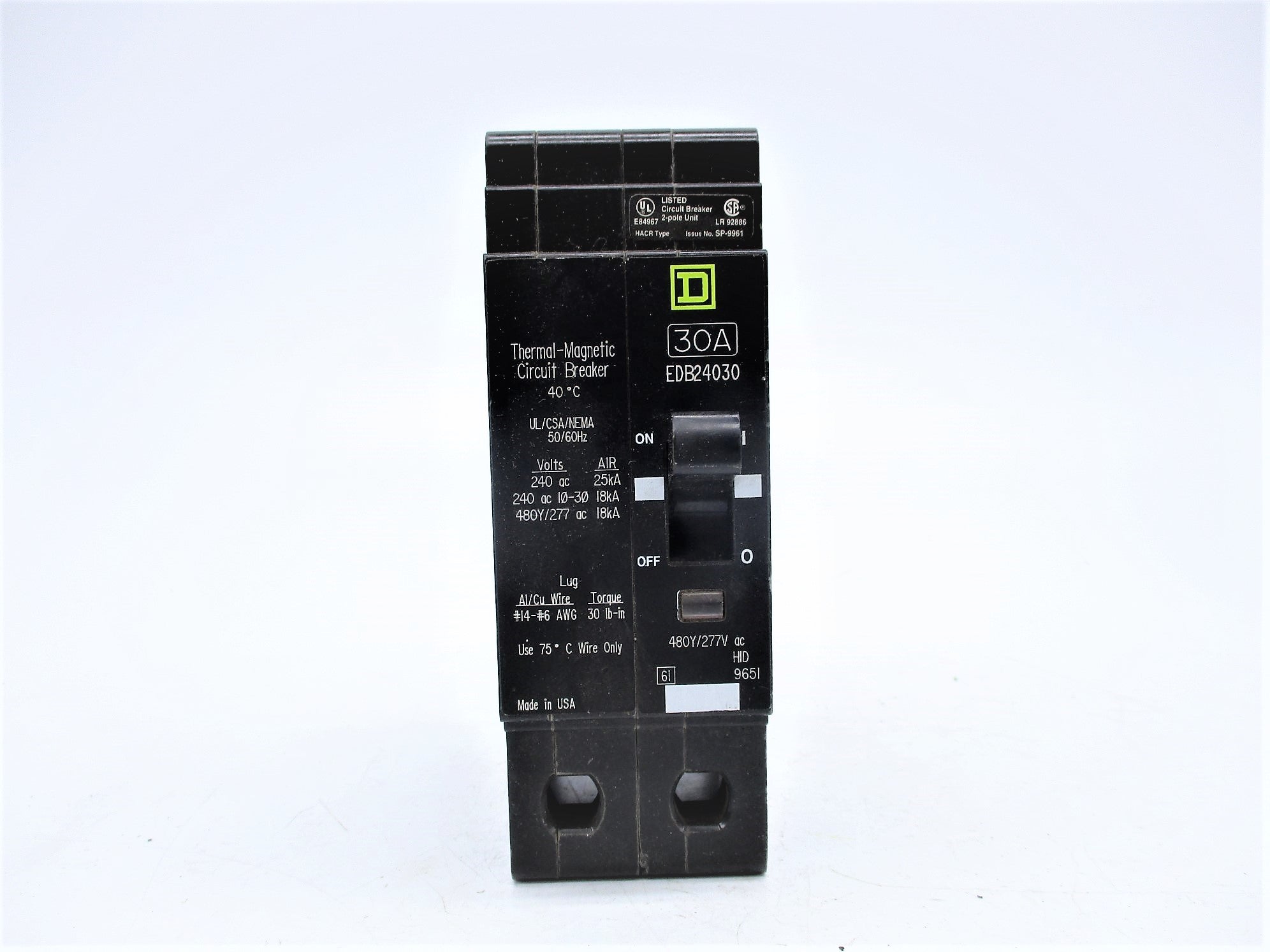 SQUARE D EDB24030 SER. 1 30A 277V NSNP