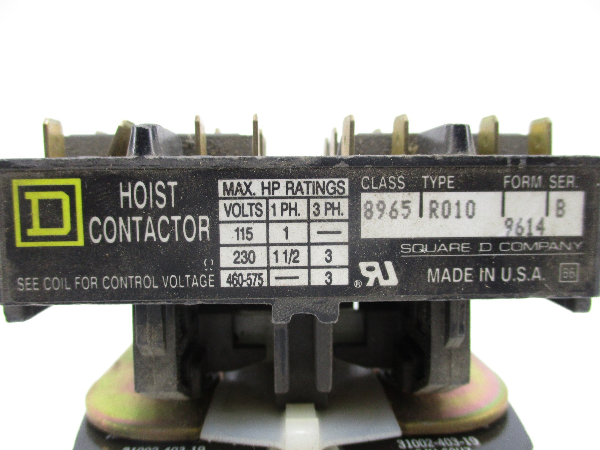 SQUARE D 8965R010 SER. B 24V NSNP