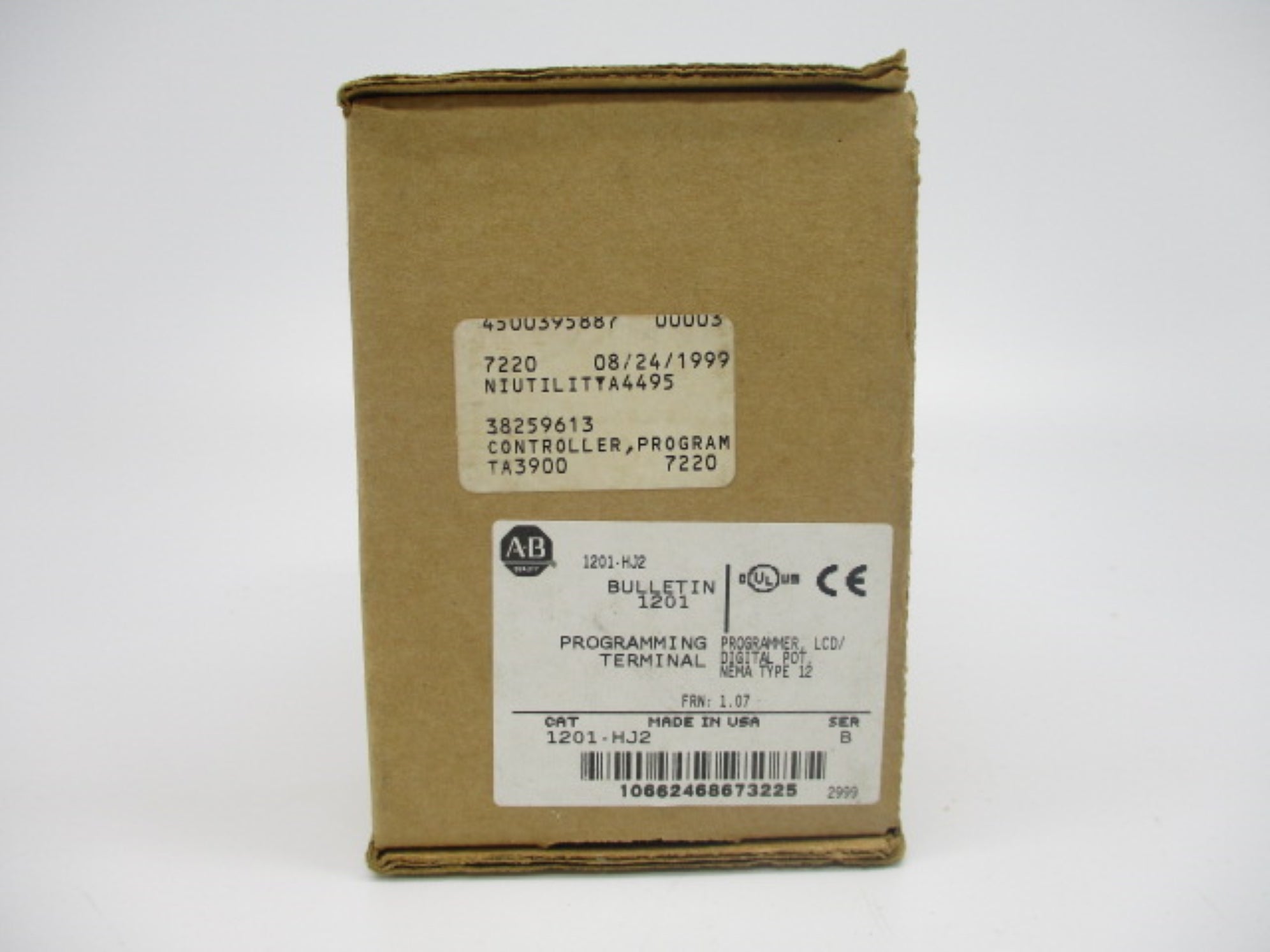 ALLEN BRADLEY 1201-HJ2 SER. B F/W 1.07 12VDC 0.110A (BR/WH) NSMP