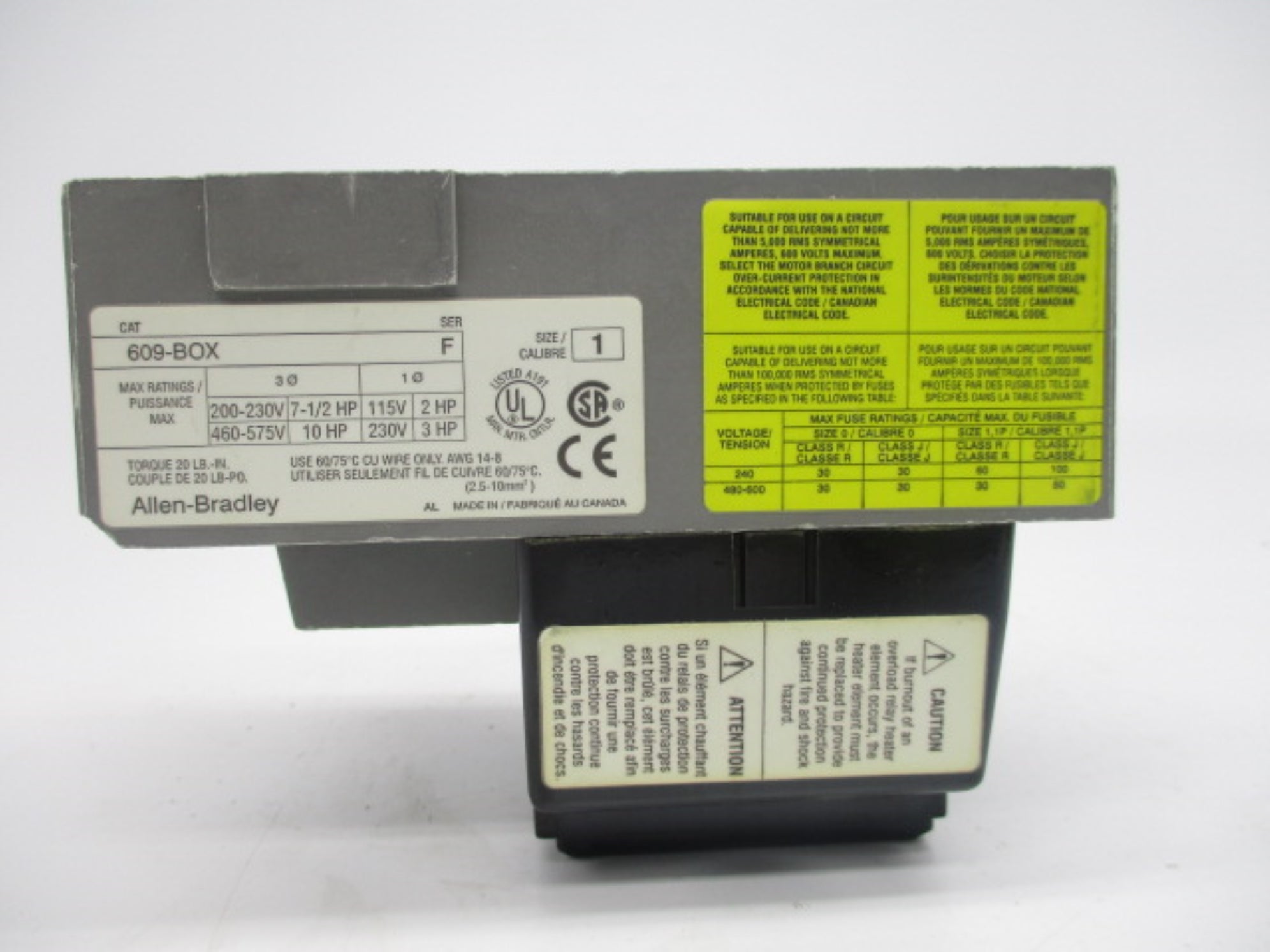 INDUSTRIAL SPARE PART 609-BOX SER. F (AS PICTURED) NSNP