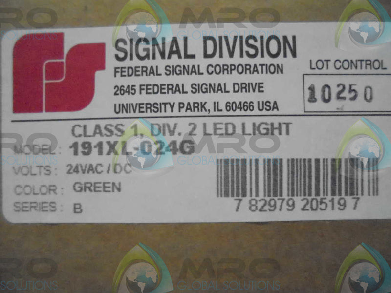 FEDERAL SIGNAL 191XL-024G SER.B *NEW IN BOX*