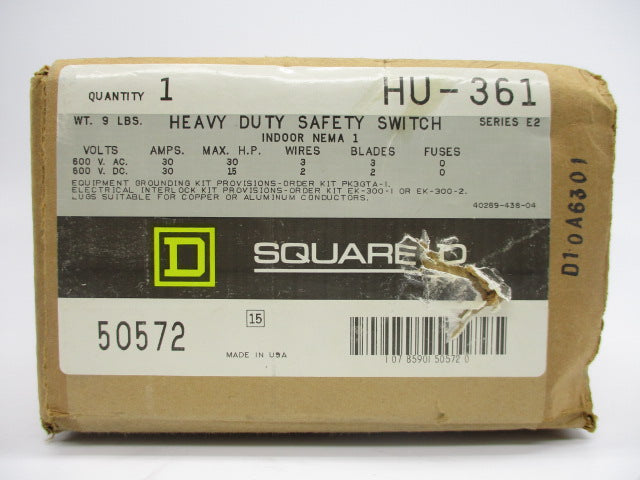 SQUARE D HU361 SER. E2 NSFS