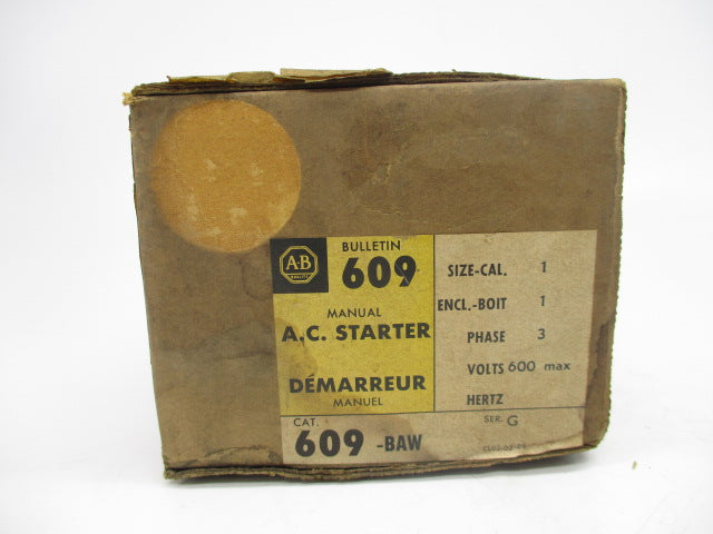 ALLEN BRADLEY 609-BAW SER. G (BR/YL) NSMP