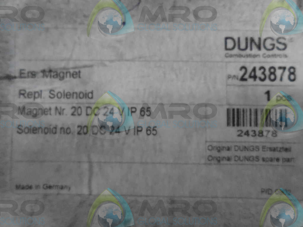 DUNGS COMUSTION CONTROLS 243878 *NEW IN BOX*