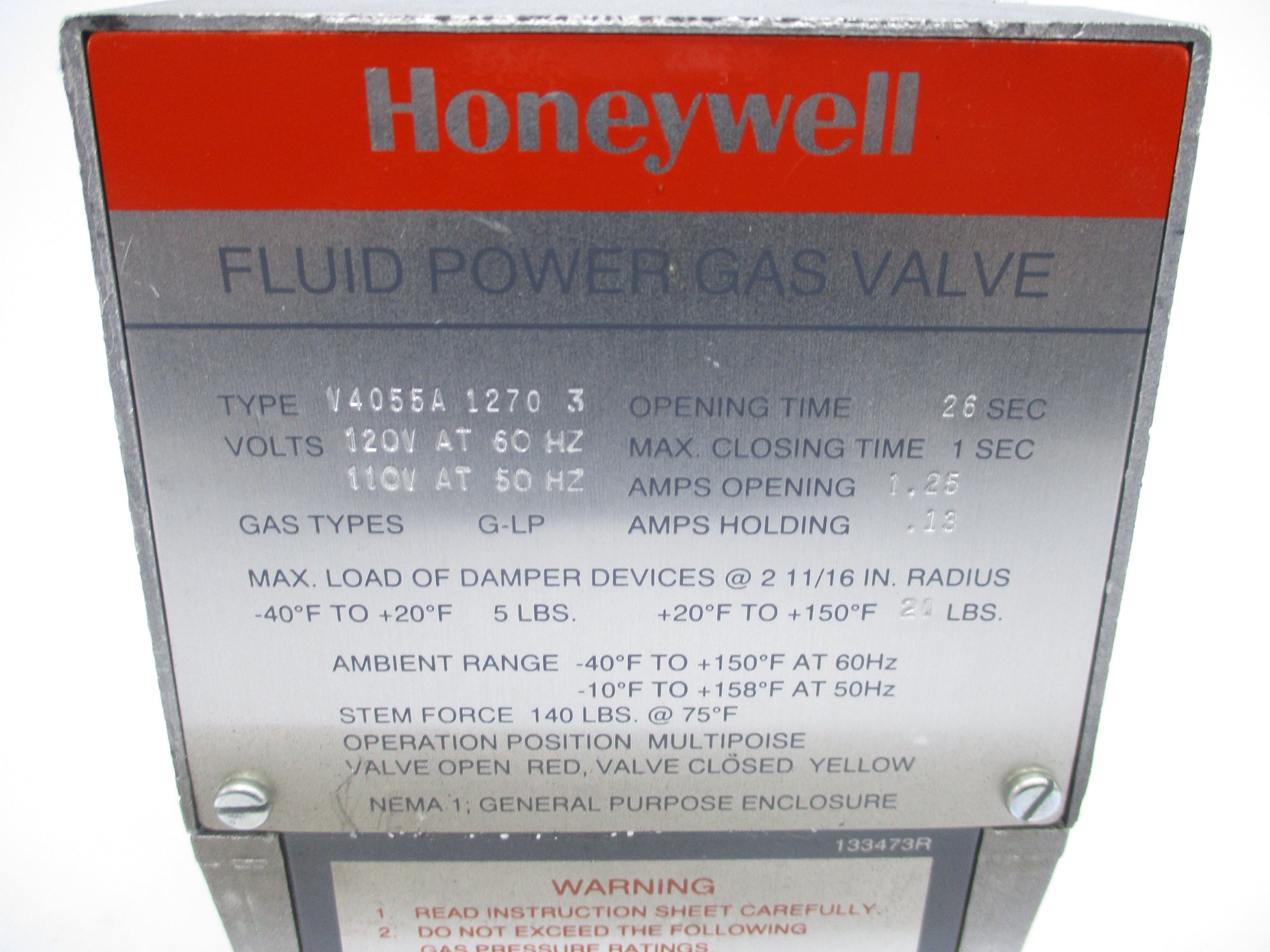 HONEYWELL V4055A12703 120V NSNP