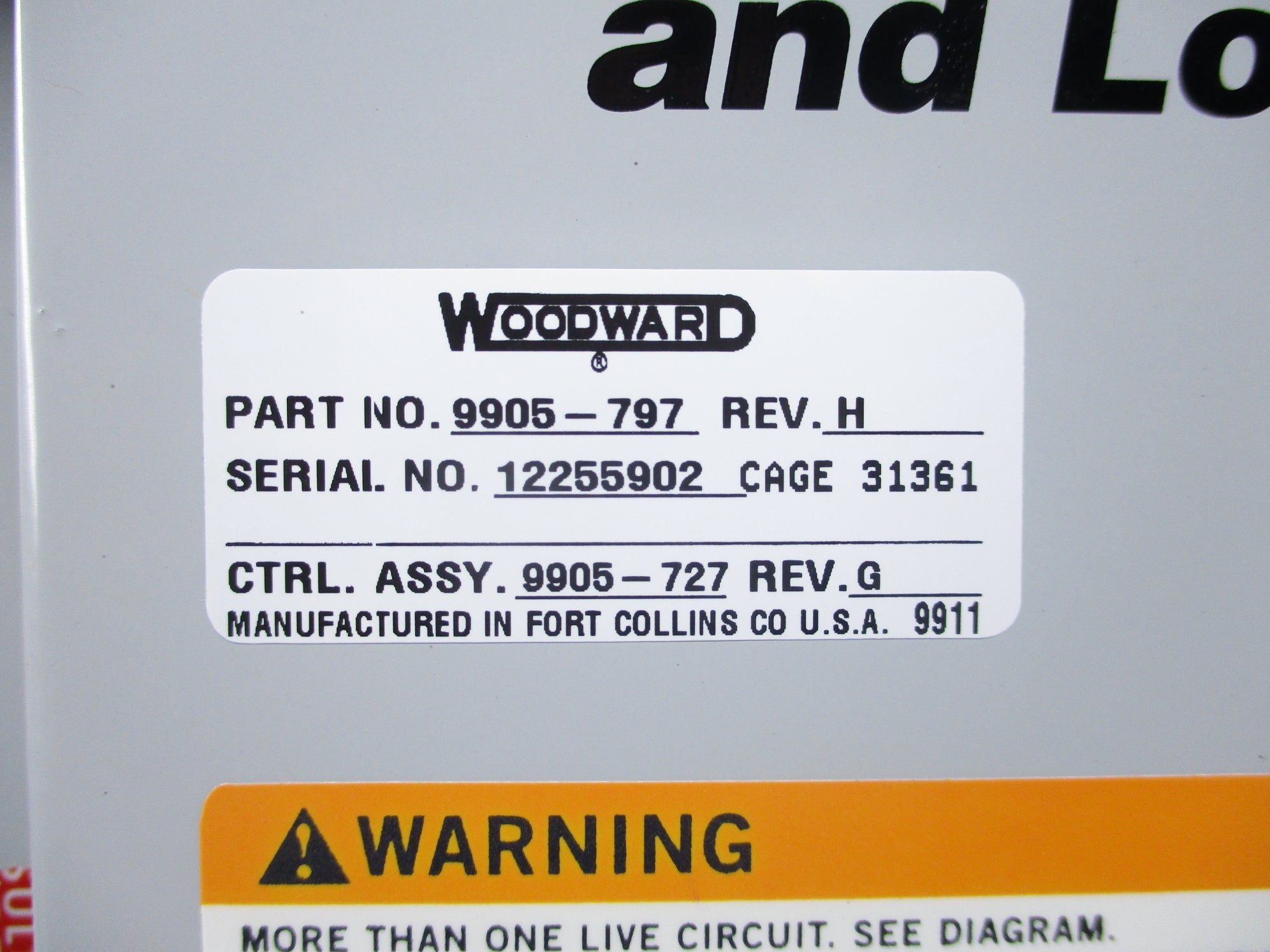 WOODWARD 9905-797 NSNP