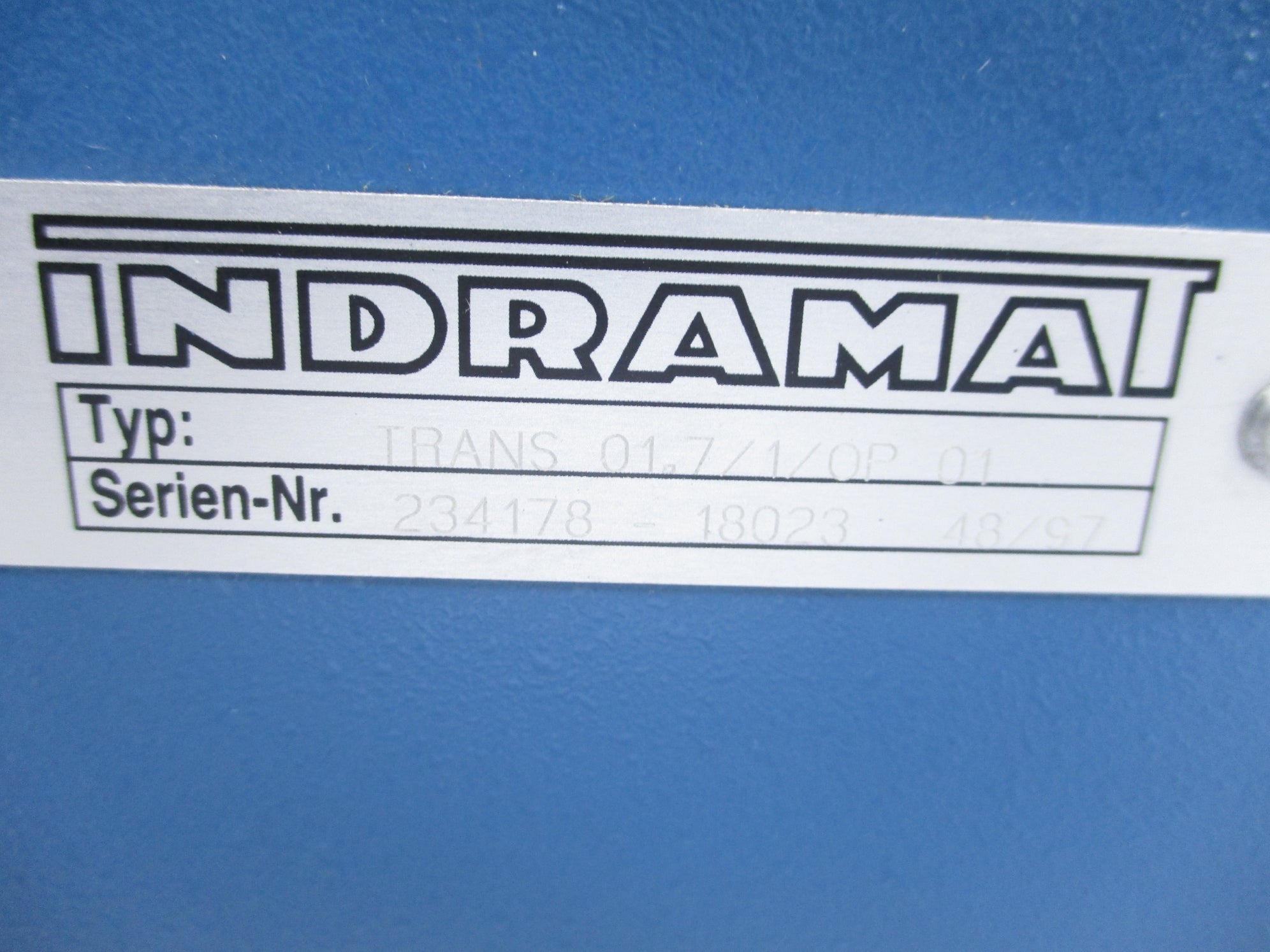 INDRAMAT TRANS01.7/1/OP01 115VAC UNMP