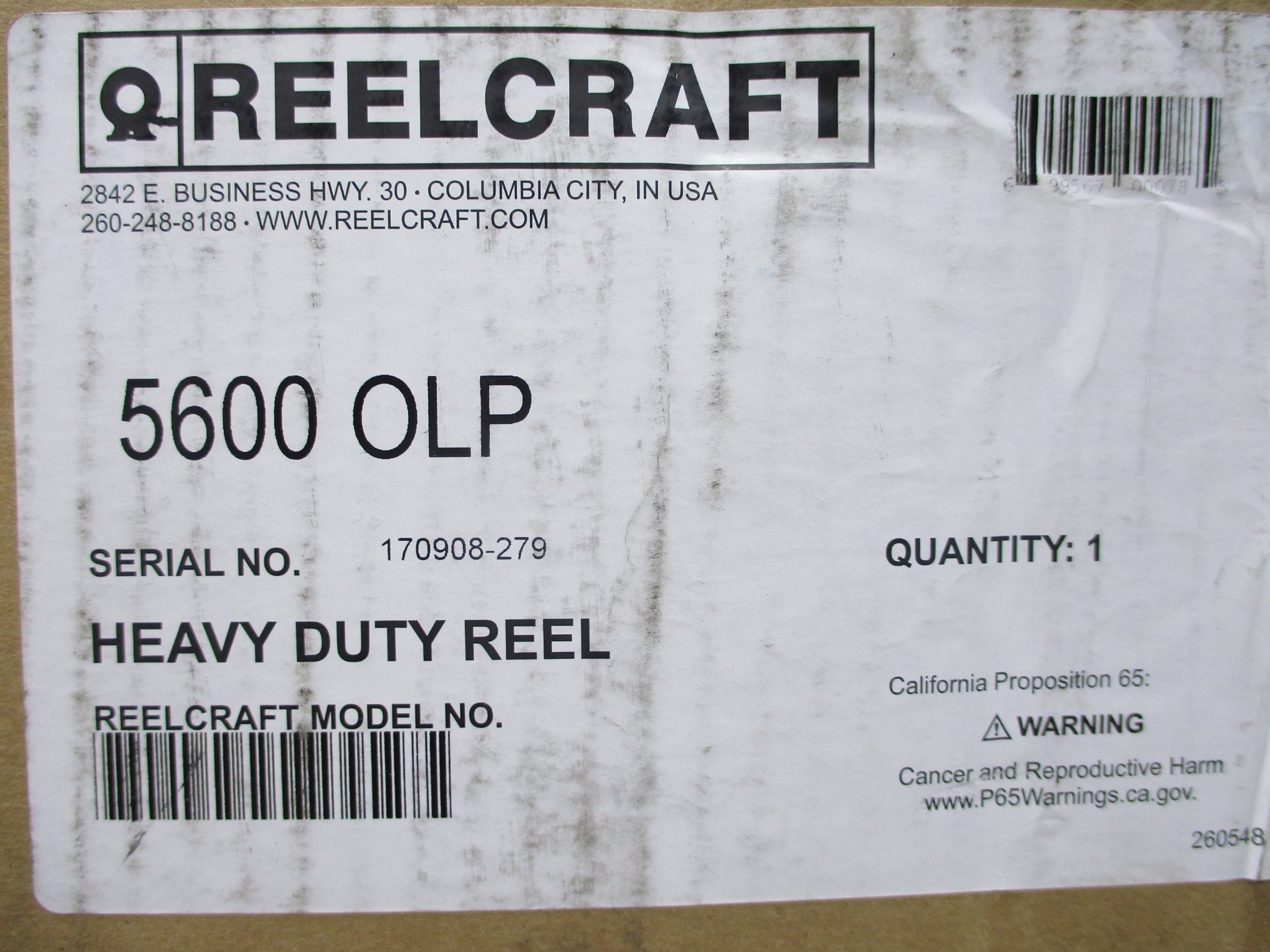 REEL CRAFT 5600OLP NSFS