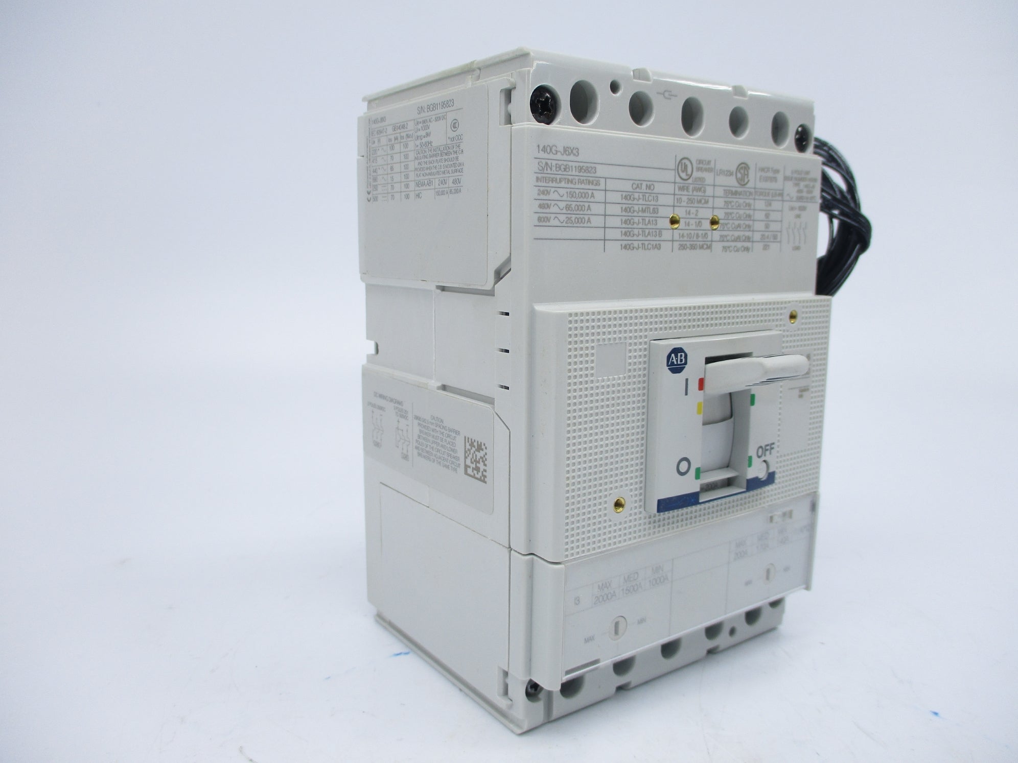 ALLEN BRADLEY 140G-J6F3-D20-KJ SER. A 200A NSMP