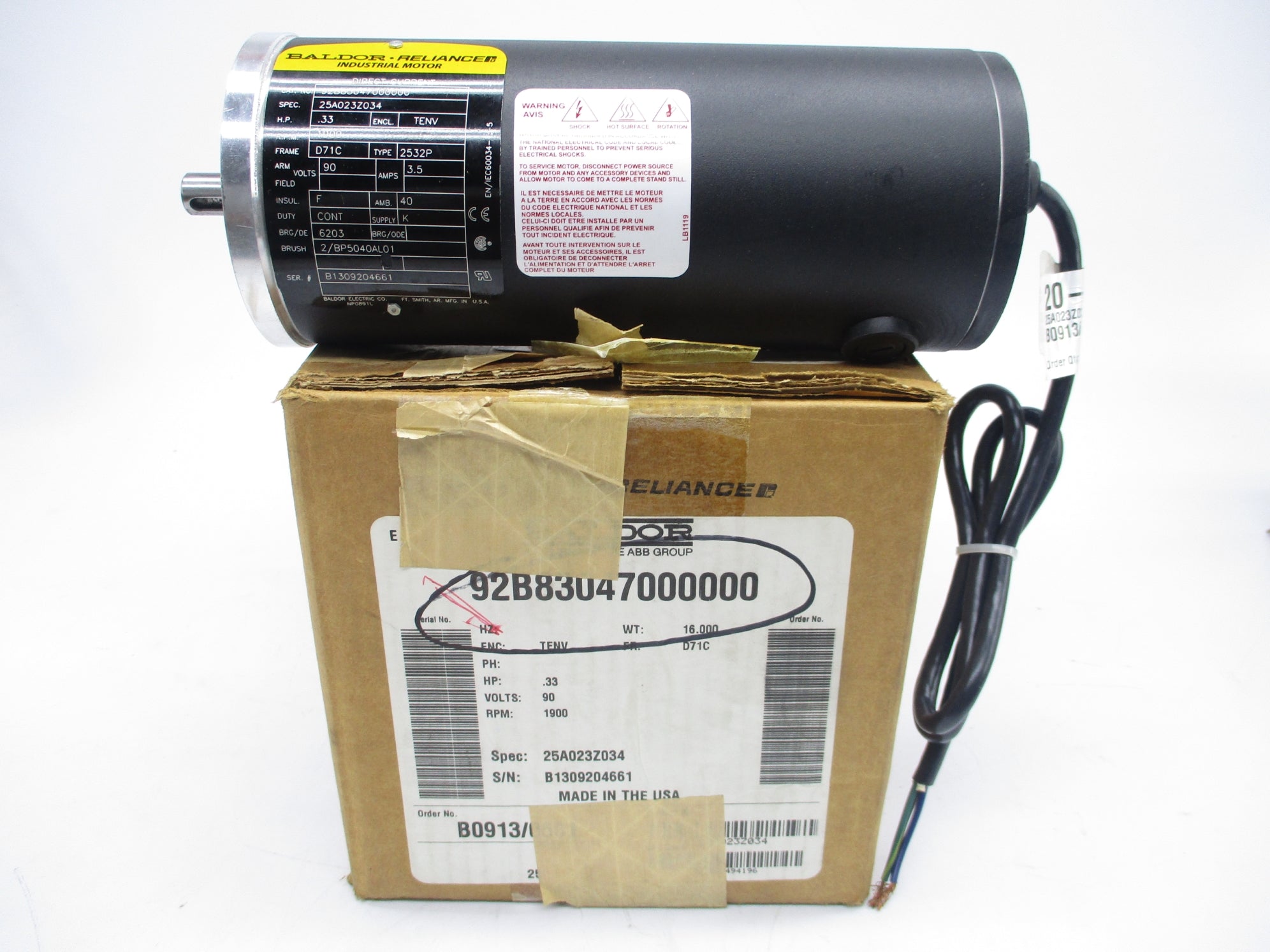 BALDOR 92B83047000000 NSMP