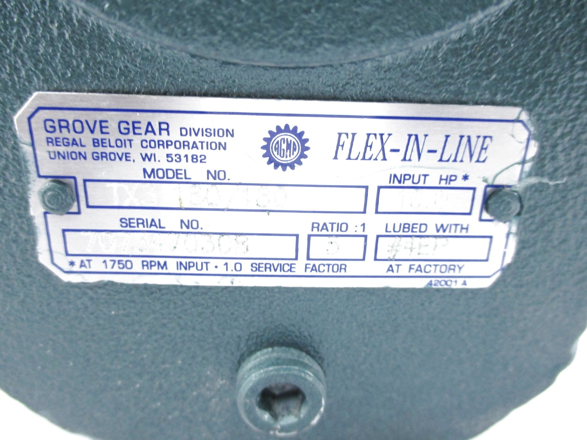 GROVE GEAR TX3180/180 NSNP