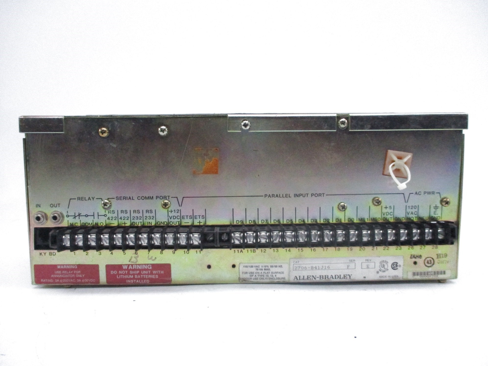 INDUSTRIAL SPARE PART 2706-B41J16 SER. F F/W E NSNP