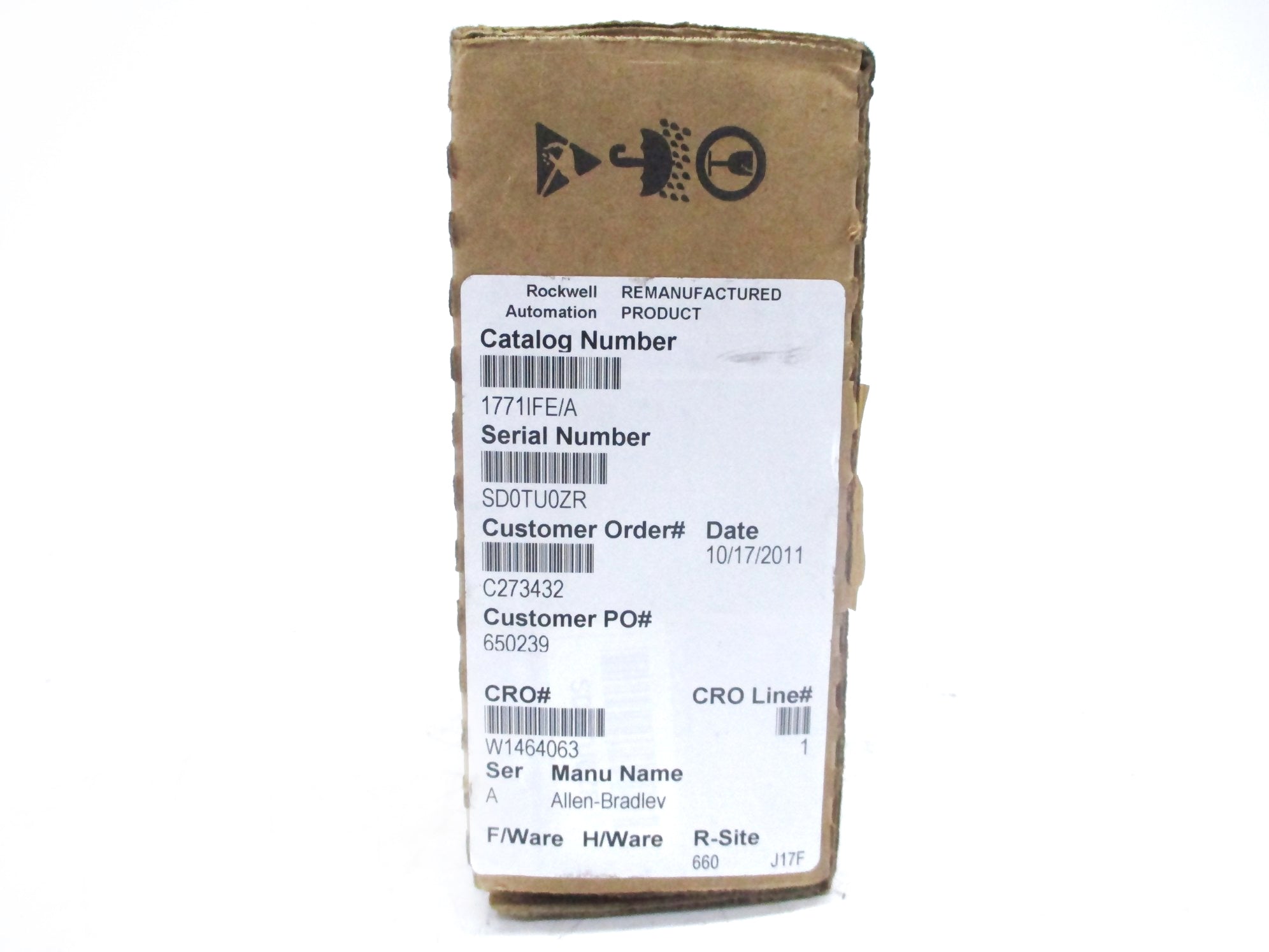 ALLEN BRADLEY 1771IFE SER. A F/W M REMAN