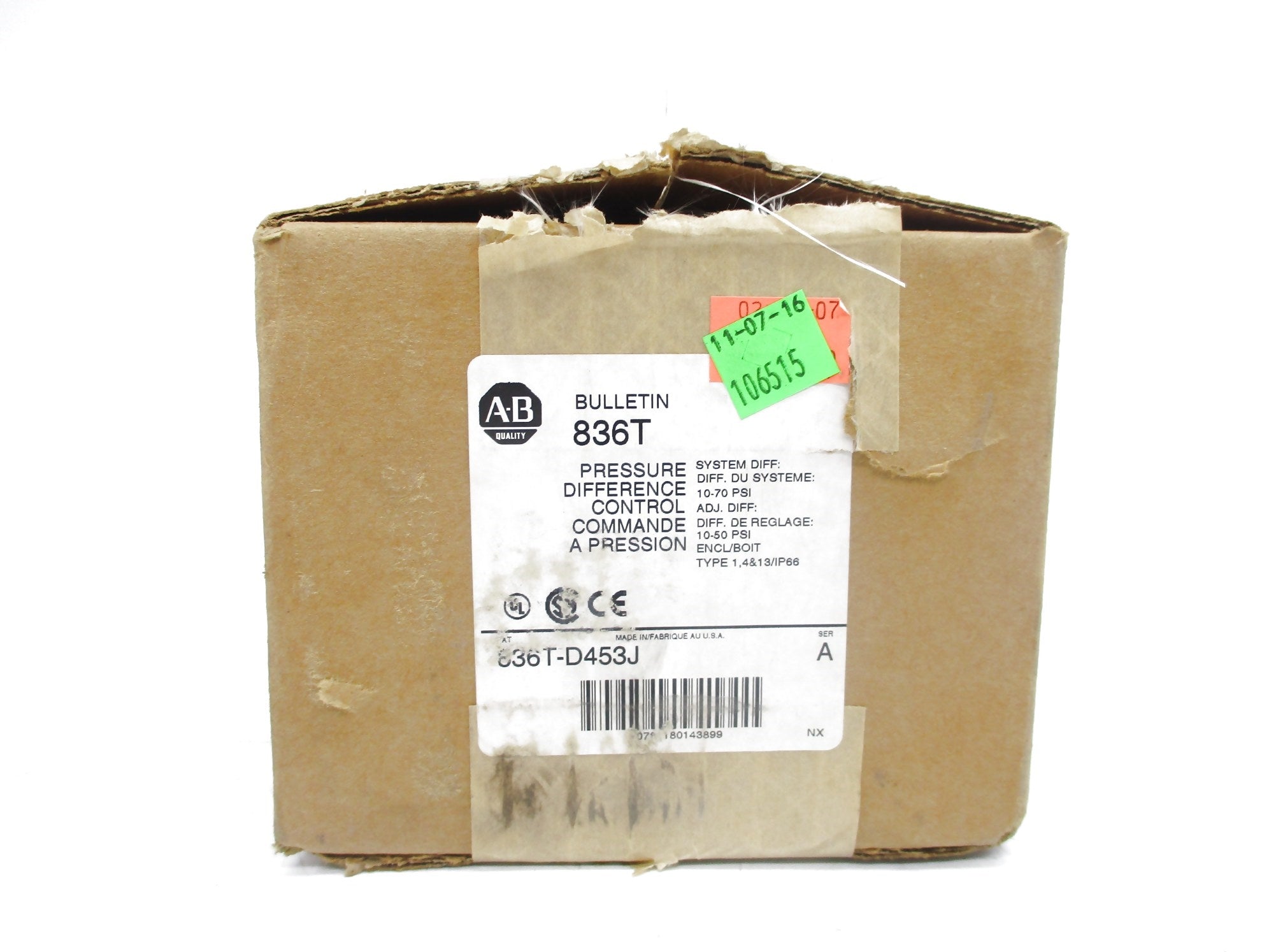 ALLEN BRADLEY 836T-D453J SER. A (BR/WH) NSMP