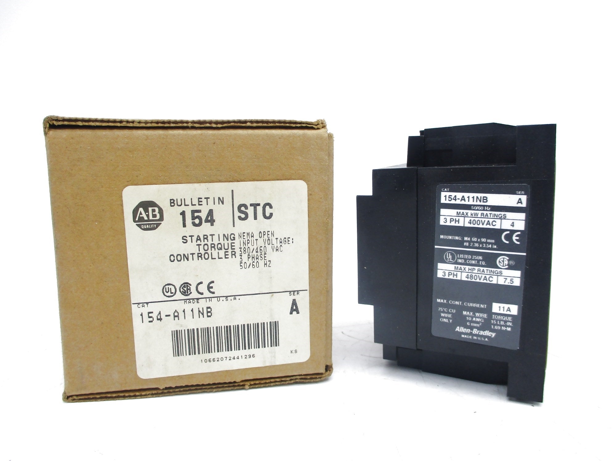 ALLEN BRADLEY 154-A11NB SER. A 480VAC 11A (BR/WH) NSMP