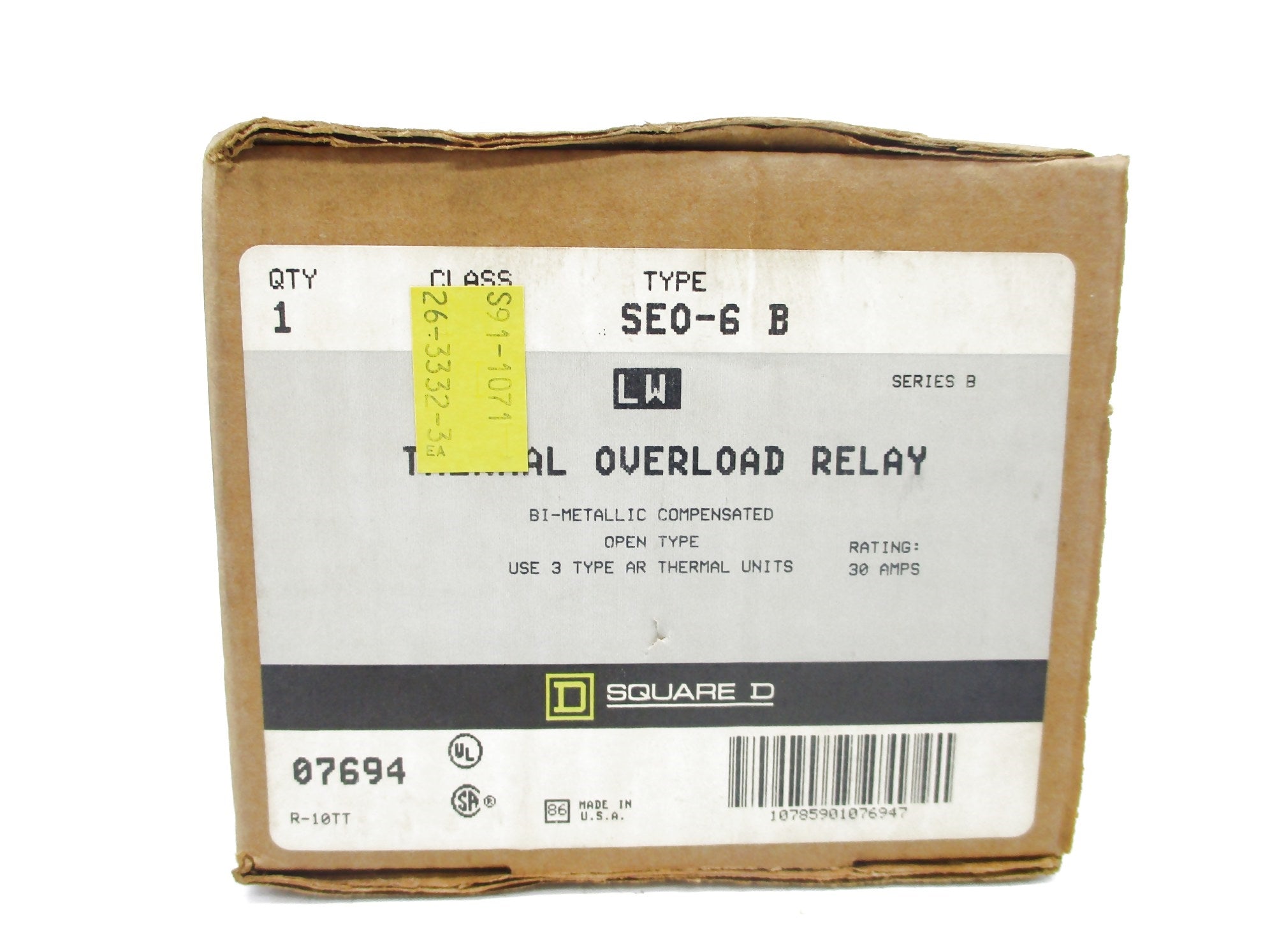 SQUARE D 9065SEO6B SER. B 600V NSMP