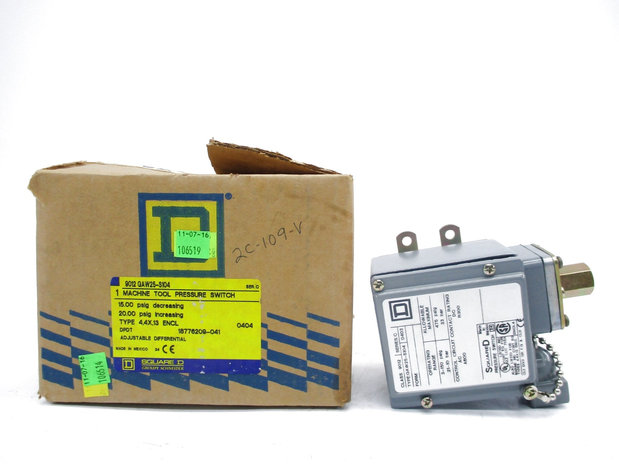 SQUARE D 9012GAW25S104 SER. C NSMP